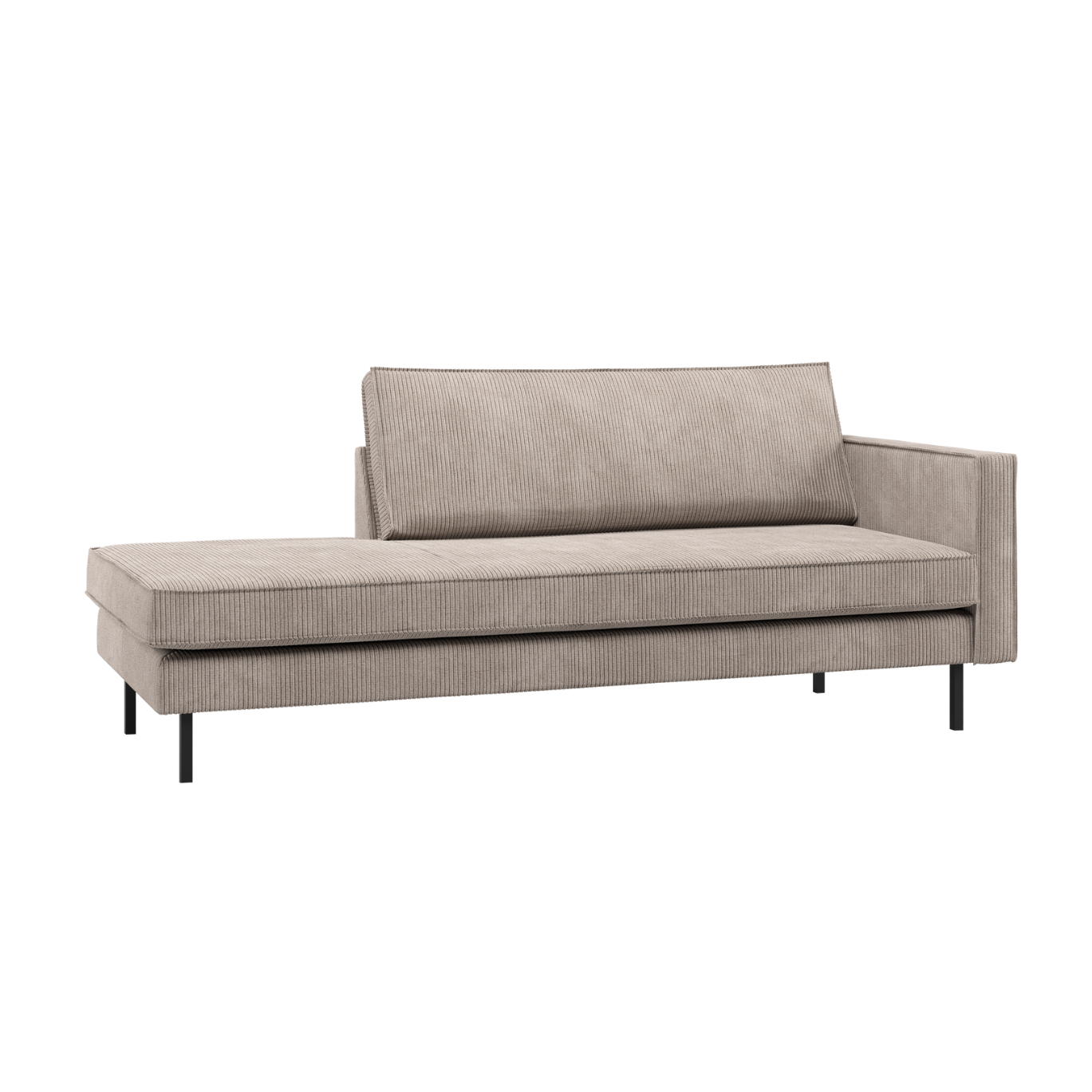 Rechtsseitiger Sessel RODEO in sandfarbenem Cord