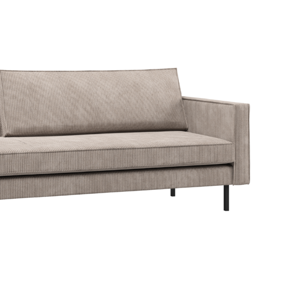 Rechtsseitiger Sessel RODEO in sandfarbenem Cord