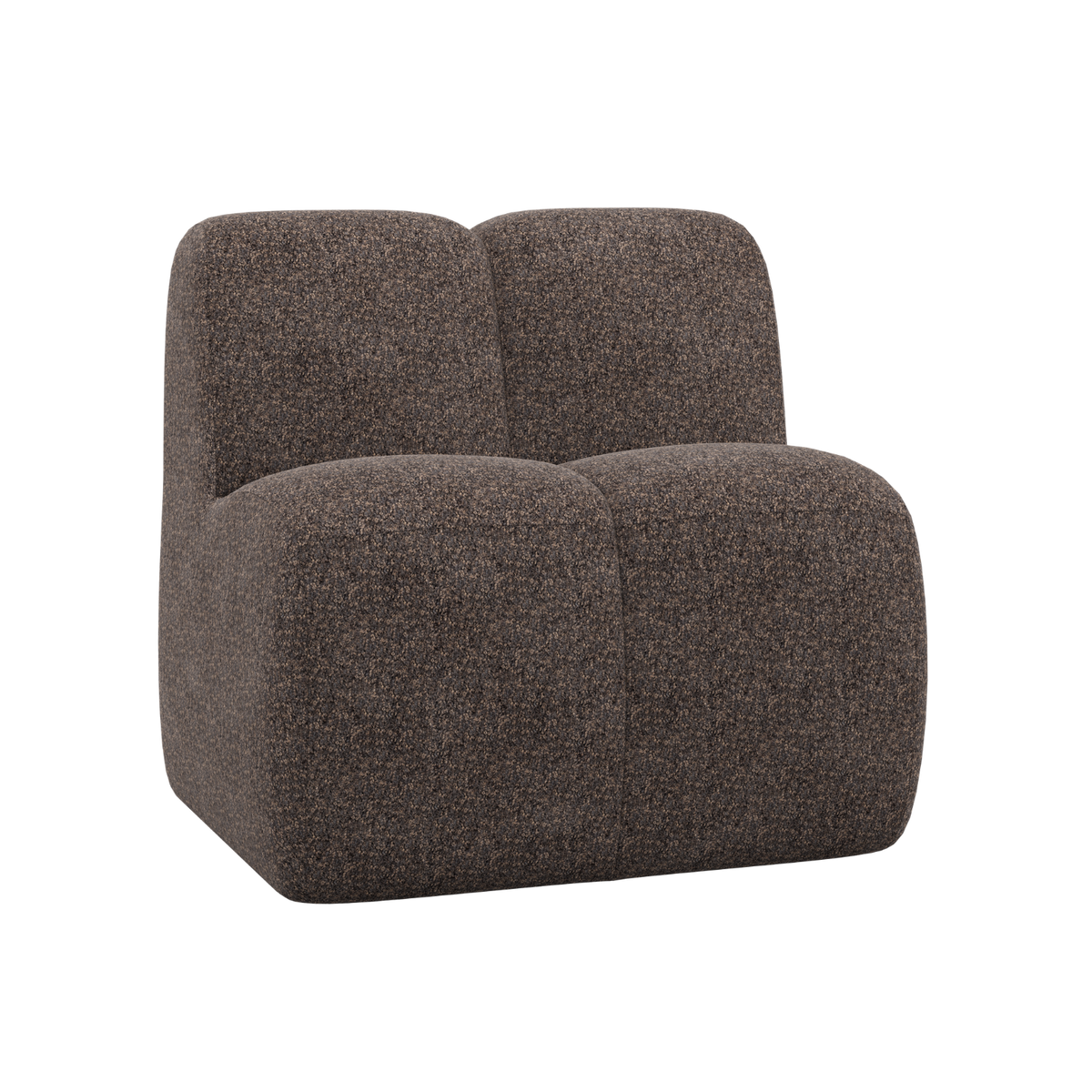 Fotel / moduł MOJO BENCH brązowy baranek – Woood – Eye on Design