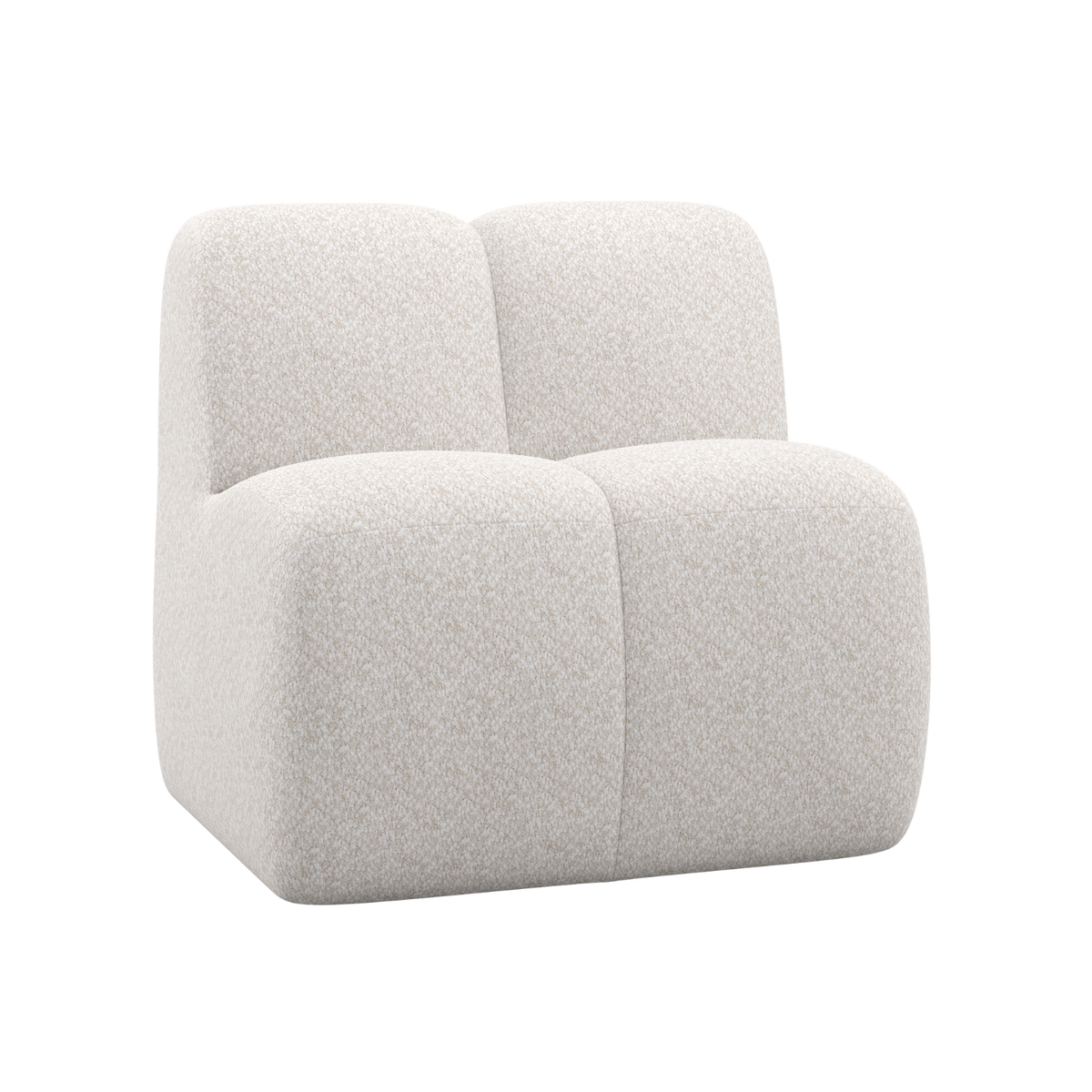 Fotel / moduł MOJO BENCH ecru baranek – Woood – Eye on Design
