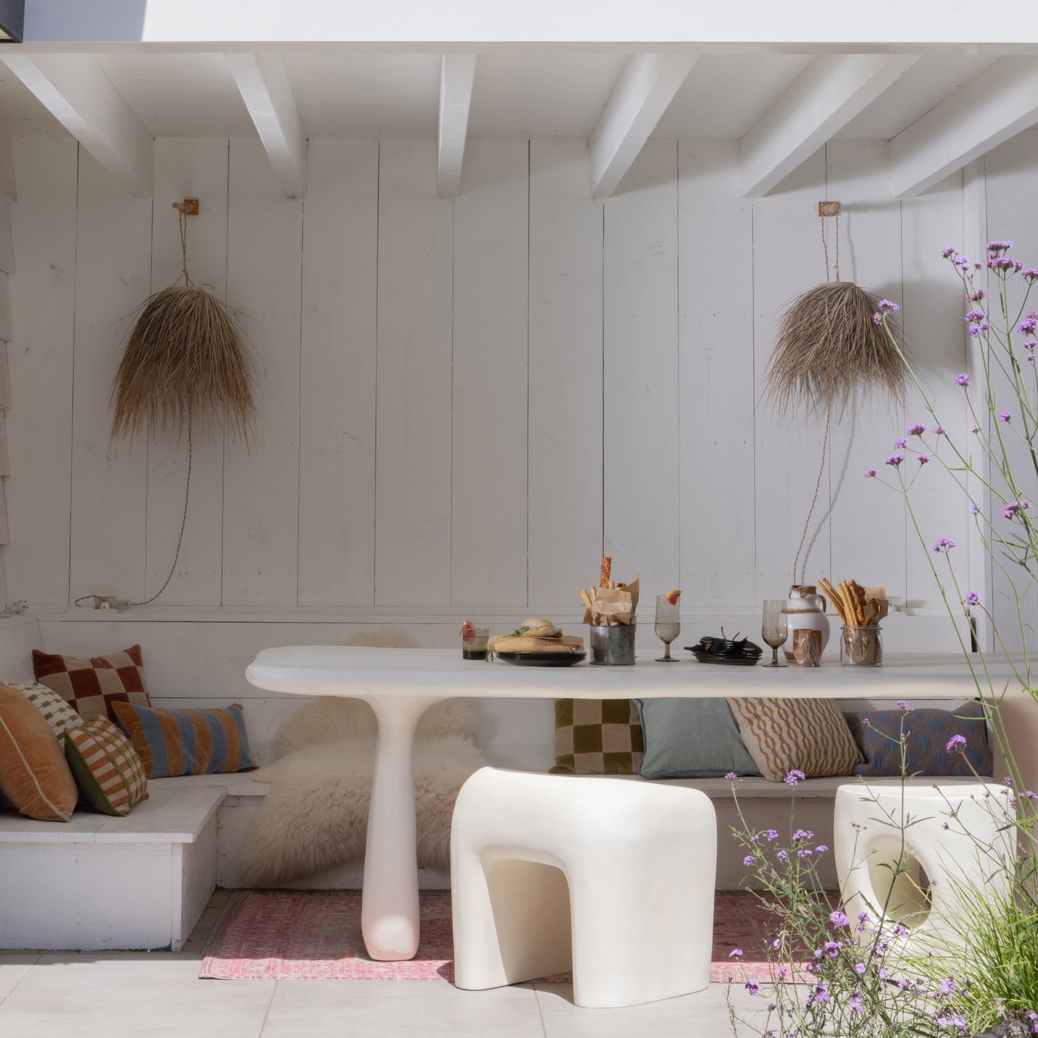 Stołek ogrodowy NIVO kremowy