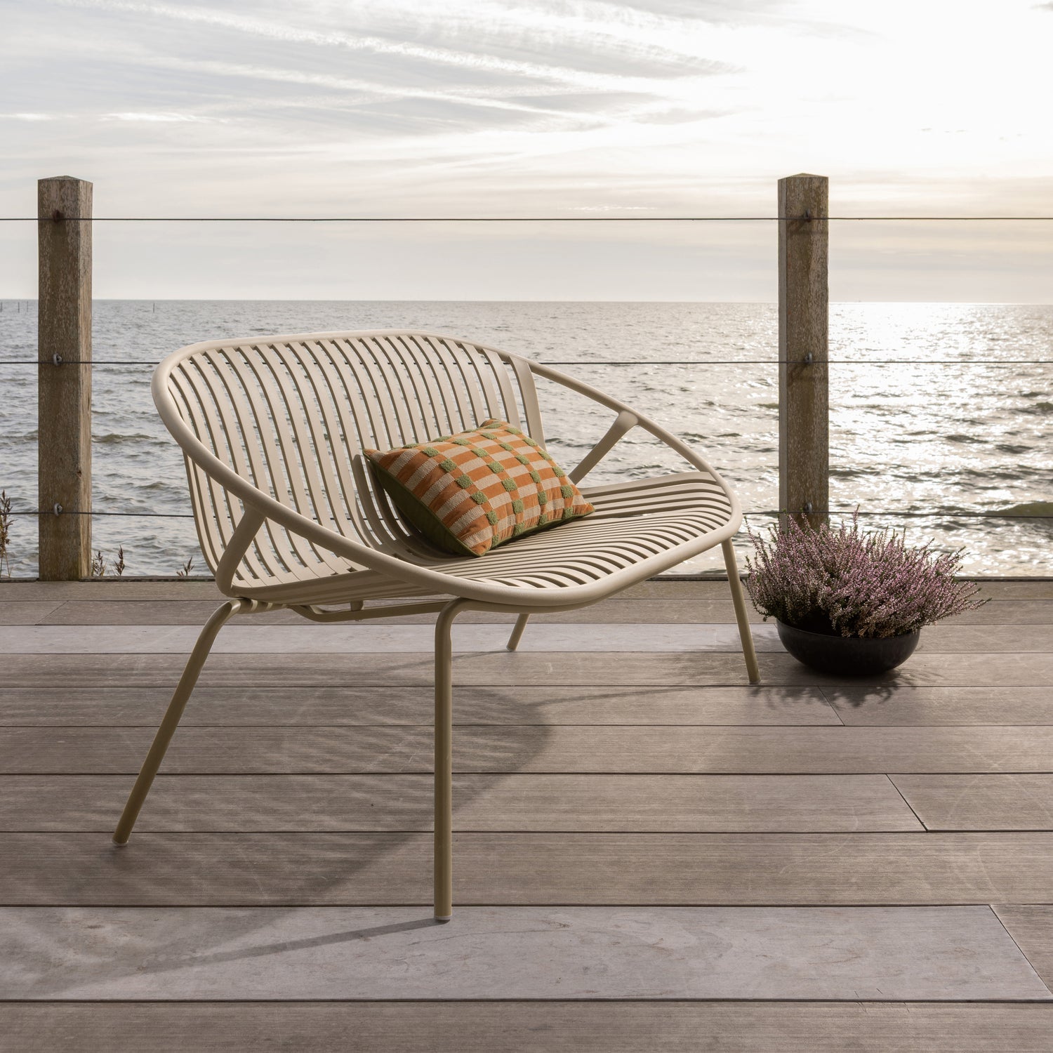 Sofa ogrodowa 2-osobowa BRUCE beżowy