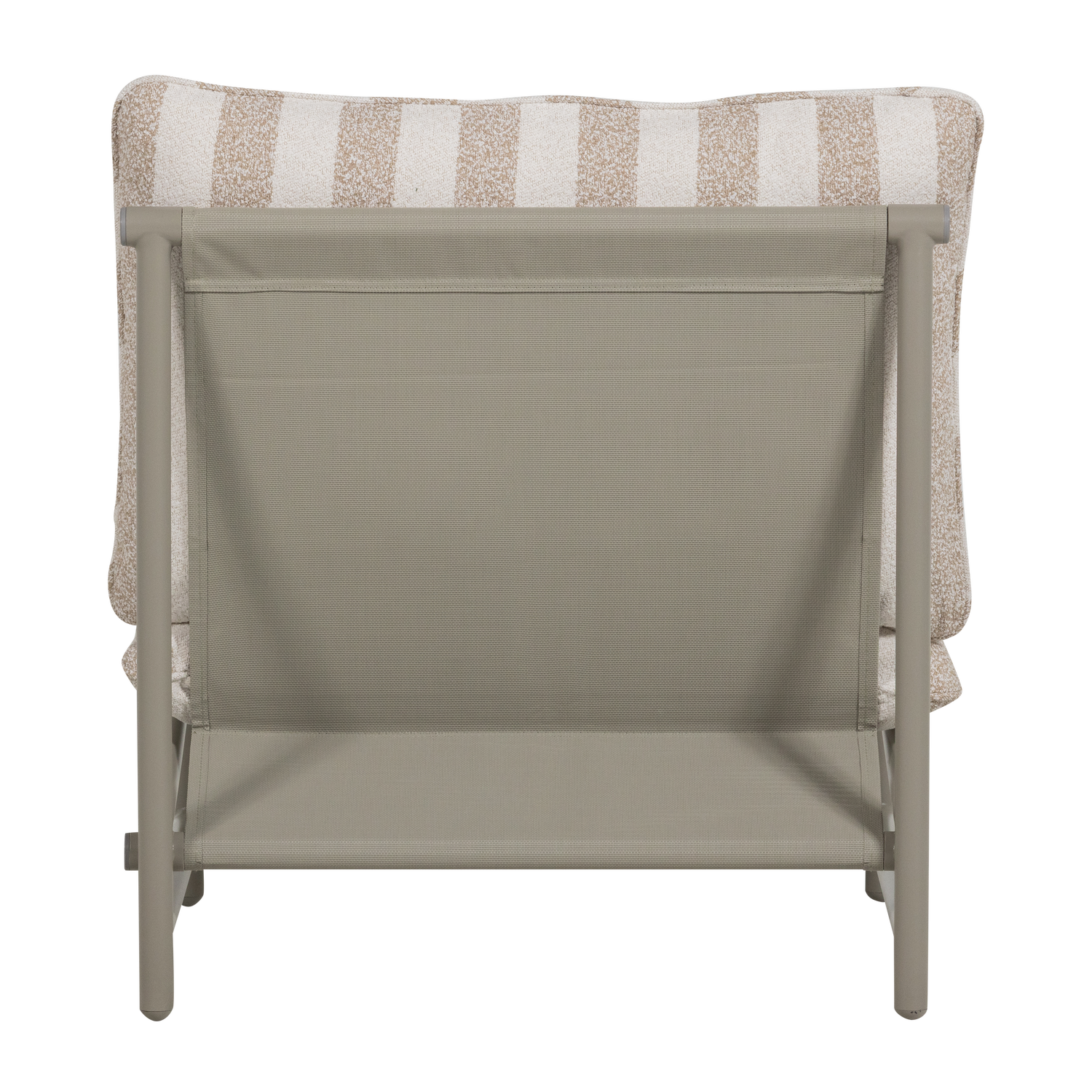 ELVO White Garden Armchair with Sand Cushion