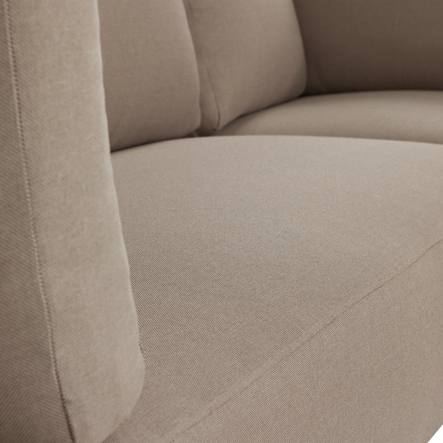 Symmetrical Garden Corner Sofa SORA in Beige with Beige Frame