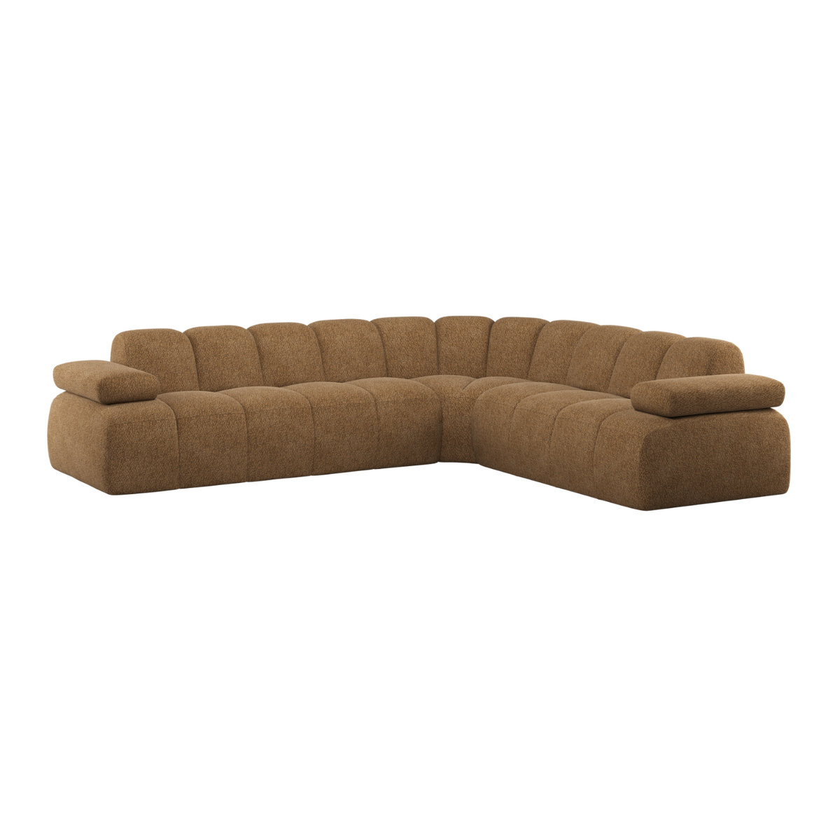 Right-facing modular sofa for 6 people MOJO honey lamb – Woood – Eye on ...