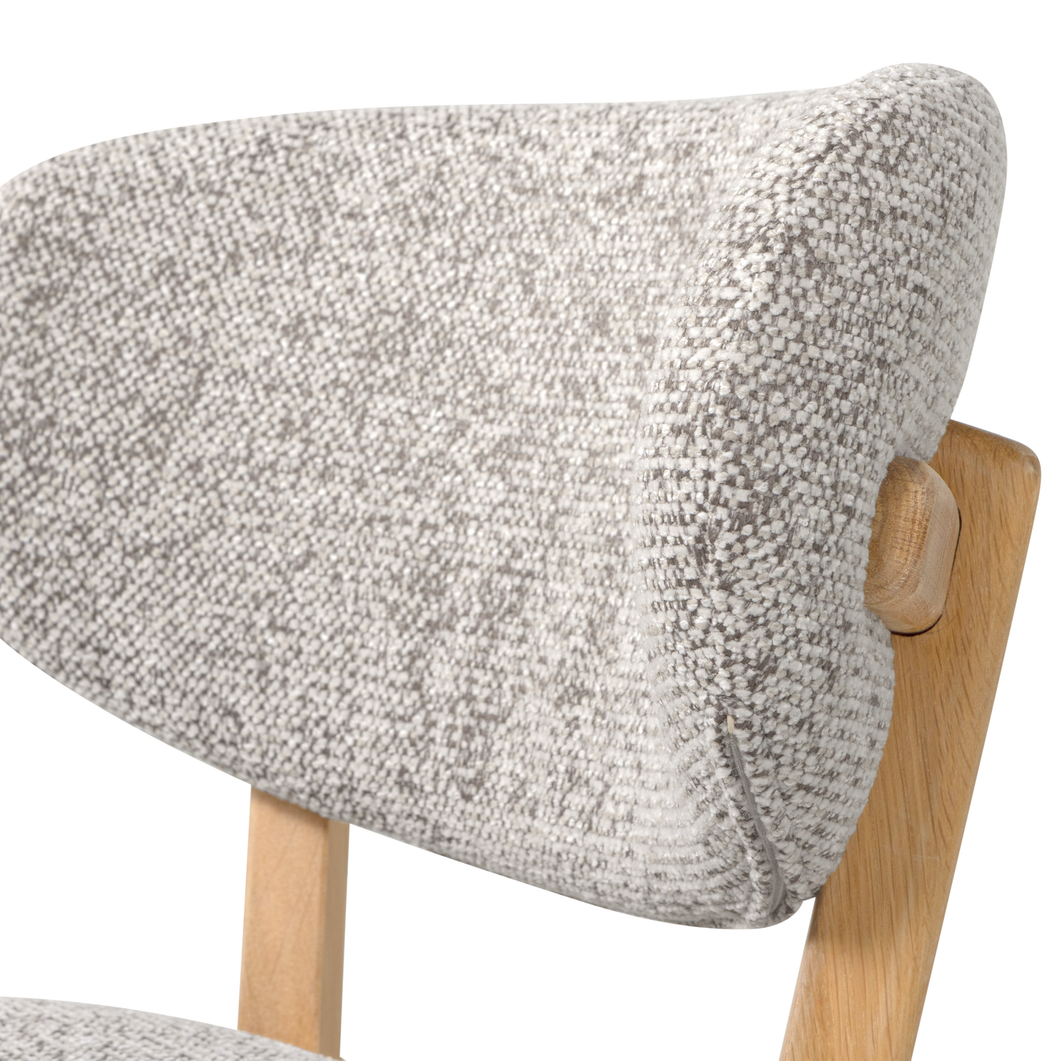 Barhocker UDAR in grau-beige mit Holzgestell