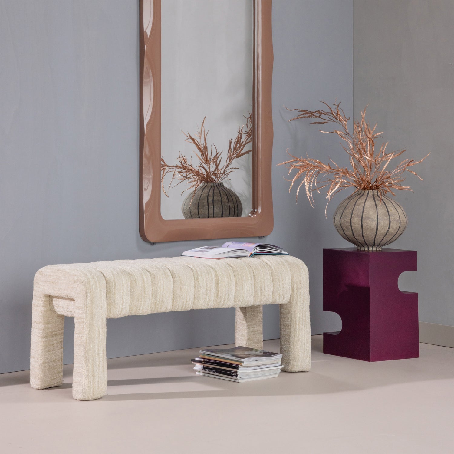 Ławka FREX beżowe boucle