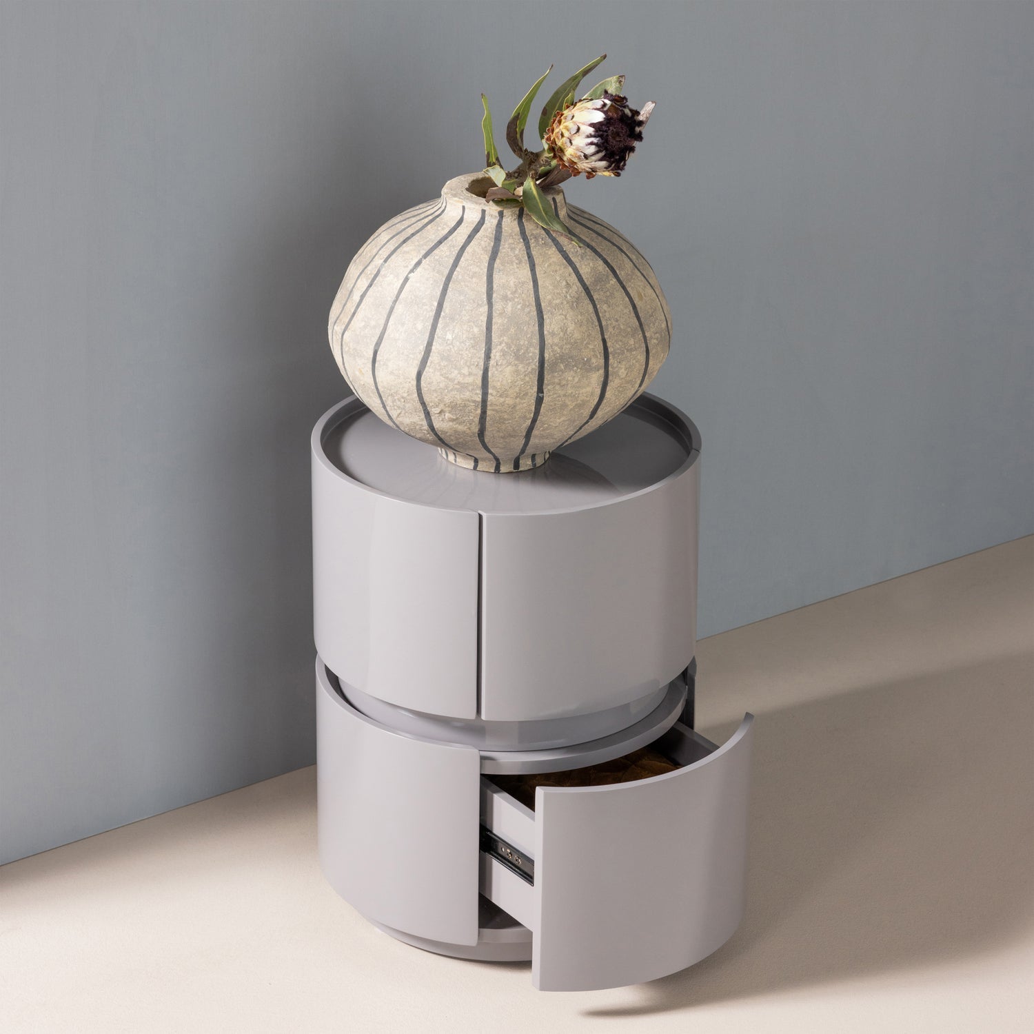 Stolik boczny LUNEX szary