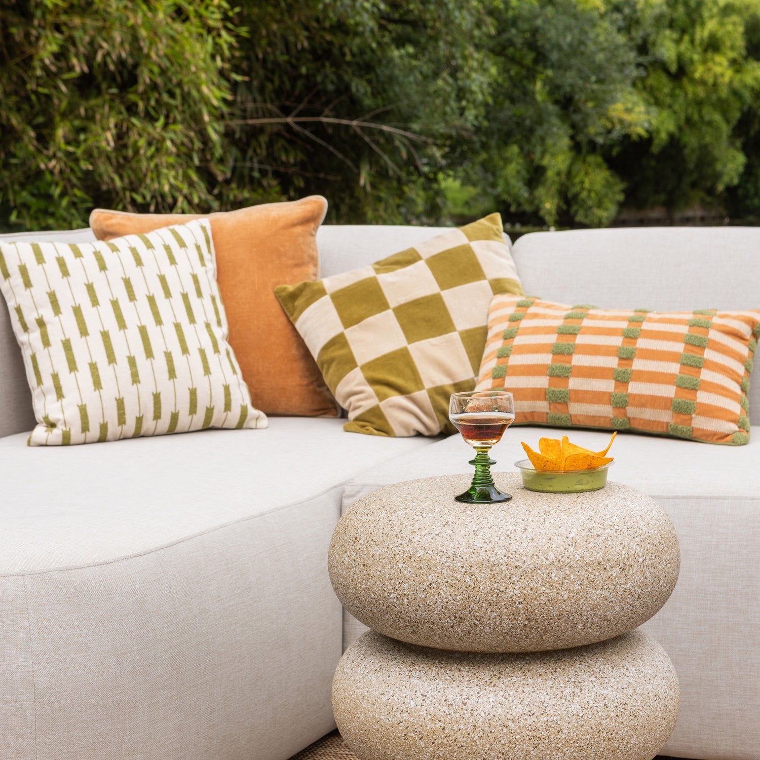 Kissen-Set VOLA grün mit orange