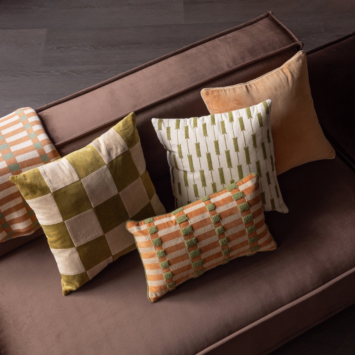 Kissen-Set VOLA grün mit orange