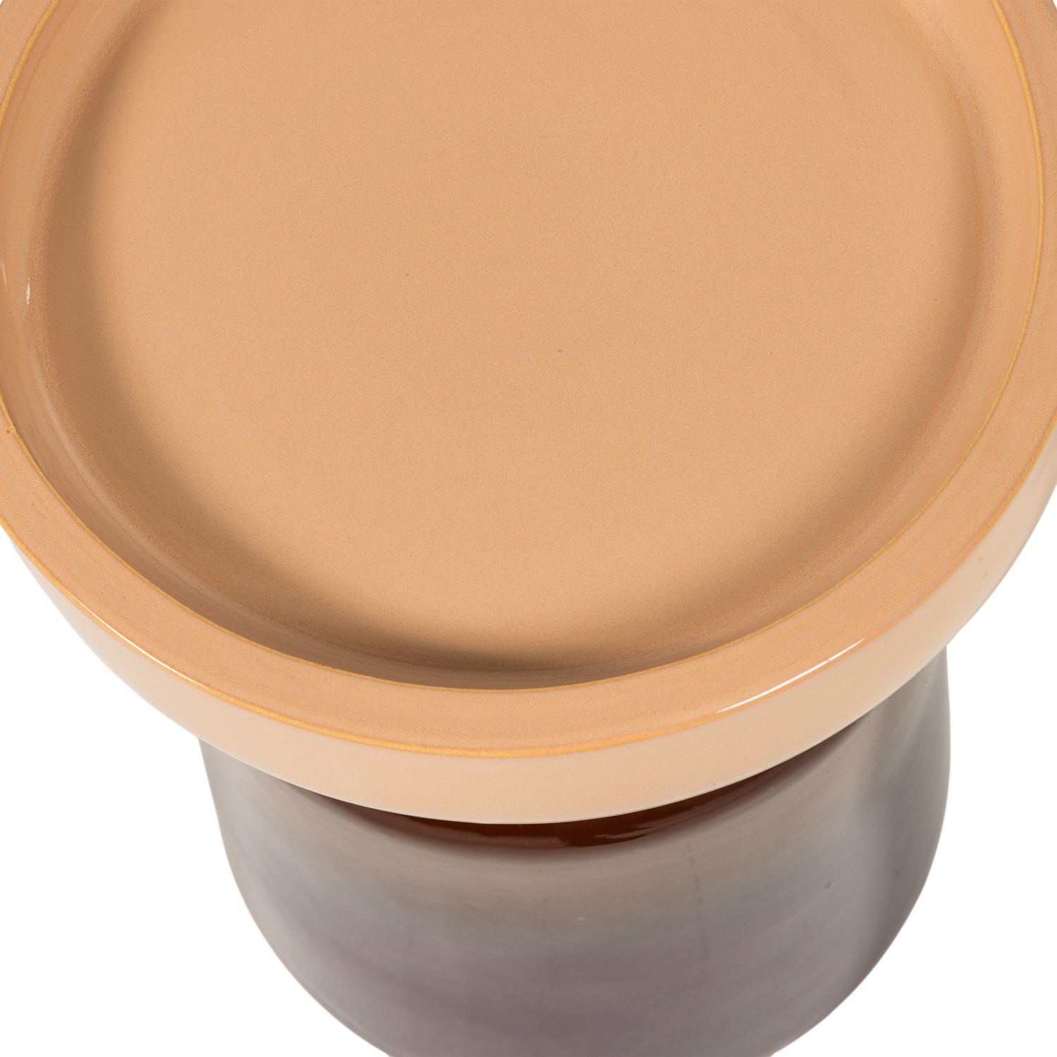 Beistelltisch TUMO dunkelviolett mit beige