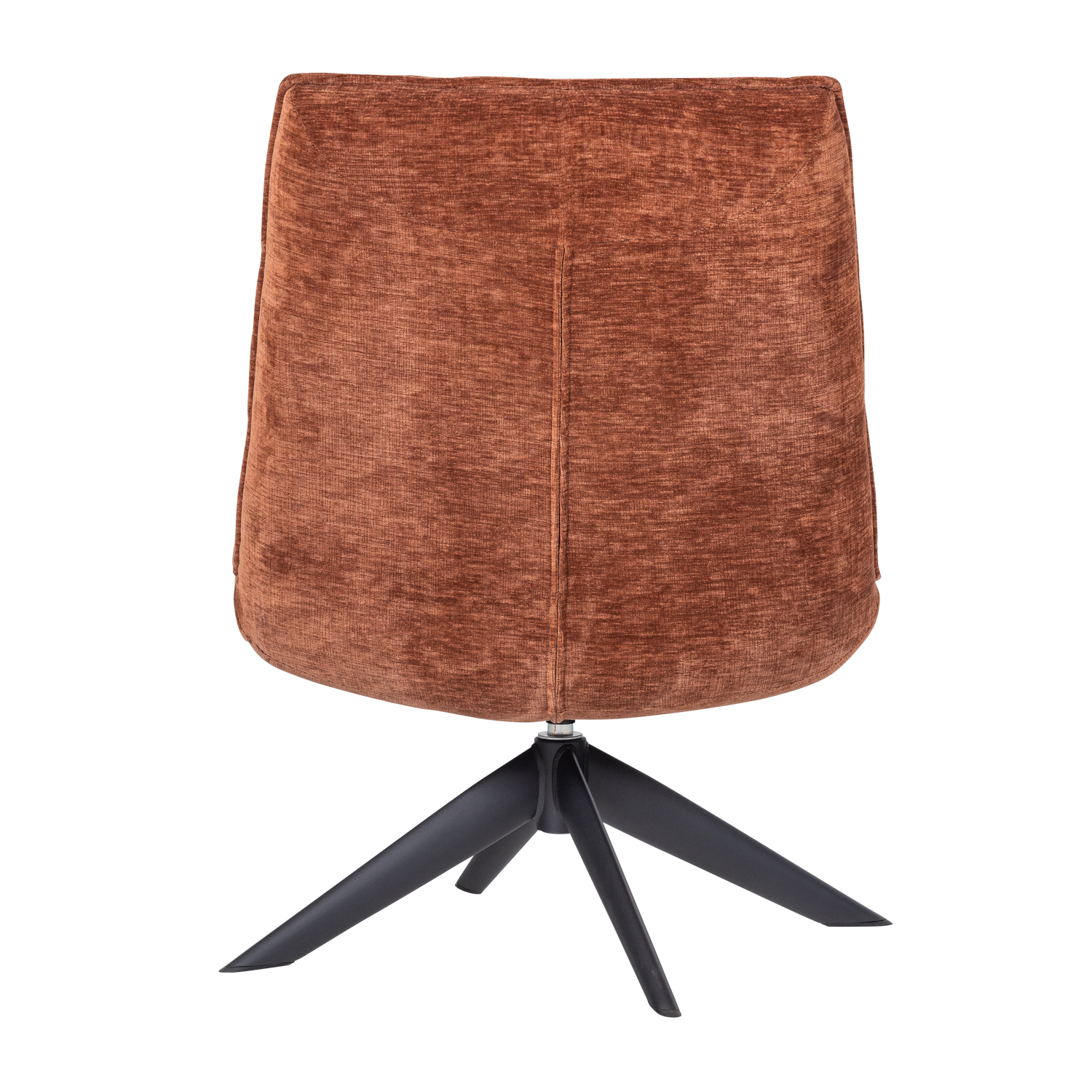 JOUKE Swivel Armchair in Rusty Brown Chenille
