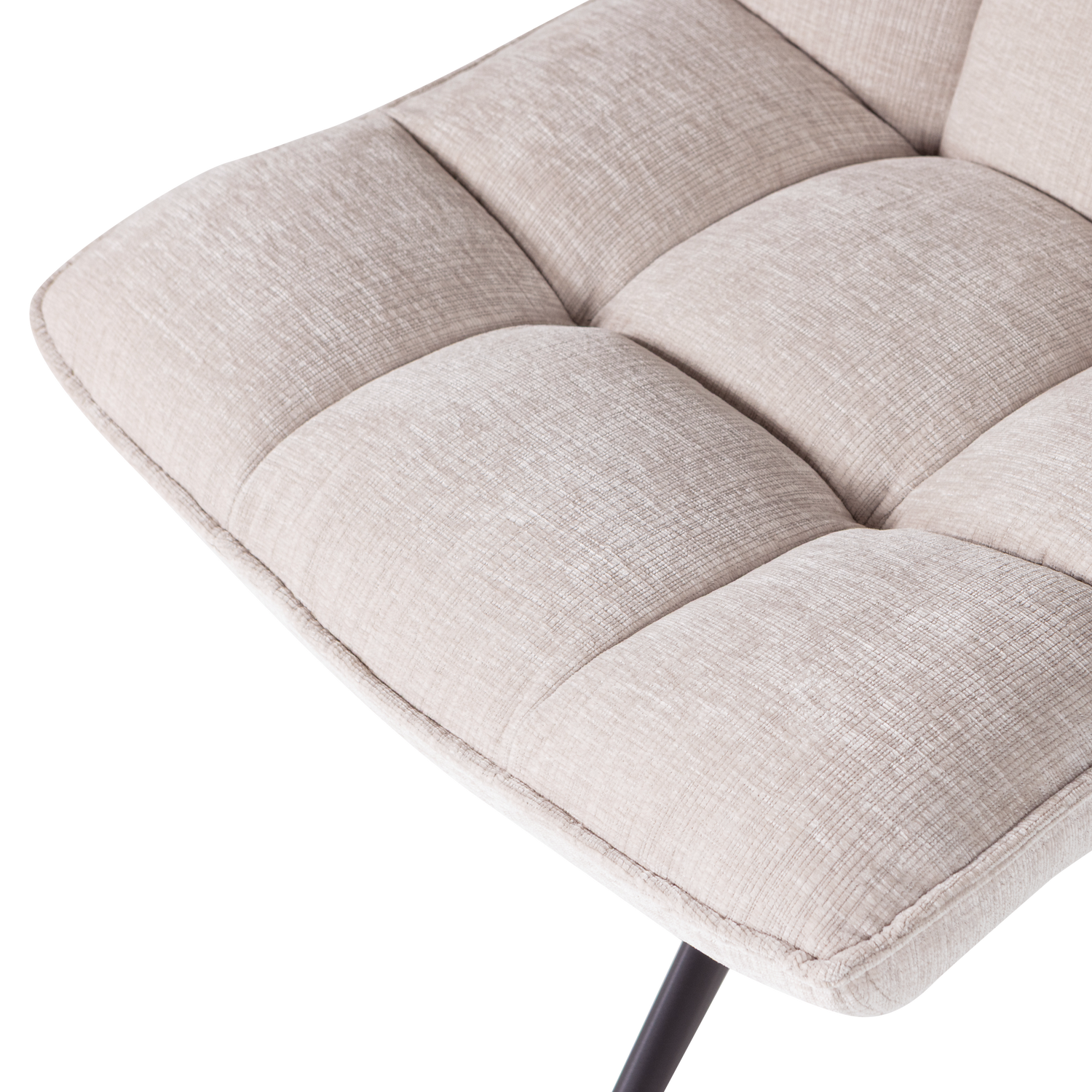JOUKE Light Beige Chenille Swivel Armchair