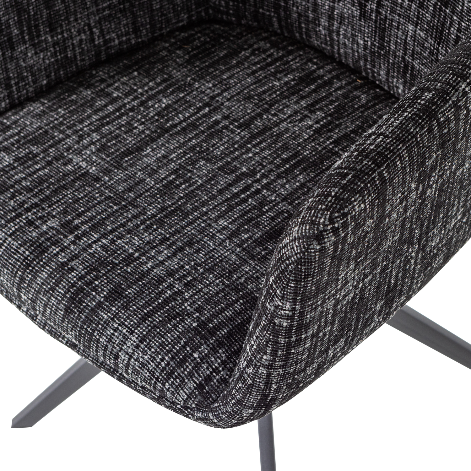 GRANT swivel chair black mélange