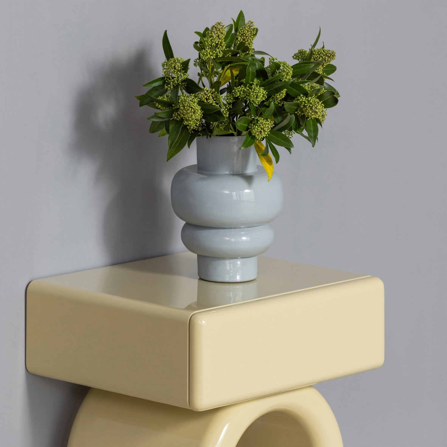 Vase AURI schieferblau