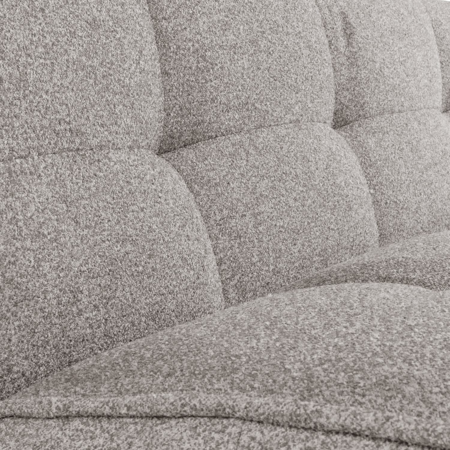 Sofa CLUSTER - moduł 3-osobowy szary bouclé