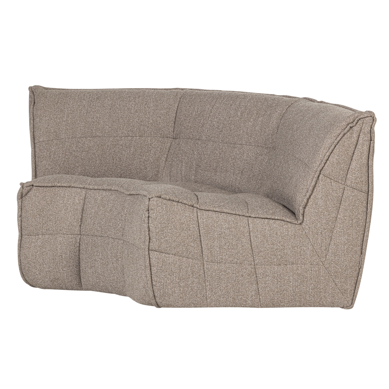Sofa CLUSTER - moduł narożny beżowy bouclé
