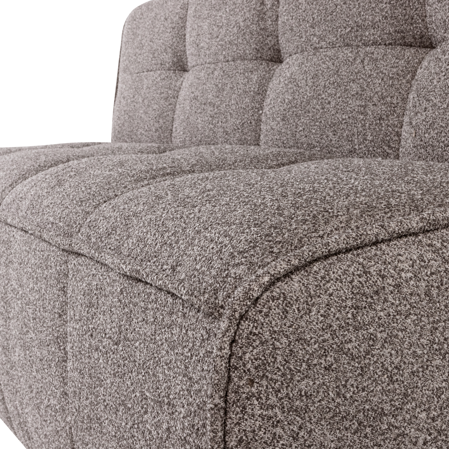 Sofa CLUSTER BENCH - Modul 3-Sitzer schieferbraun Bouclé