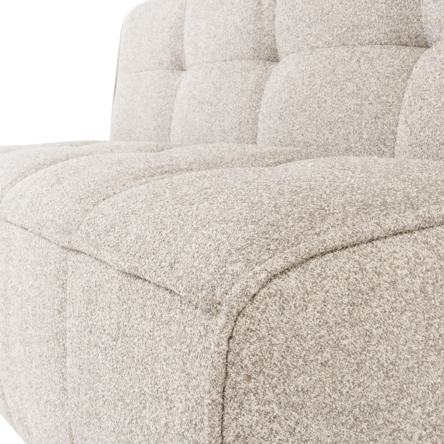 Sofa CLUSTER BENCH - moduł 3-osobowy piaskowy bouclé