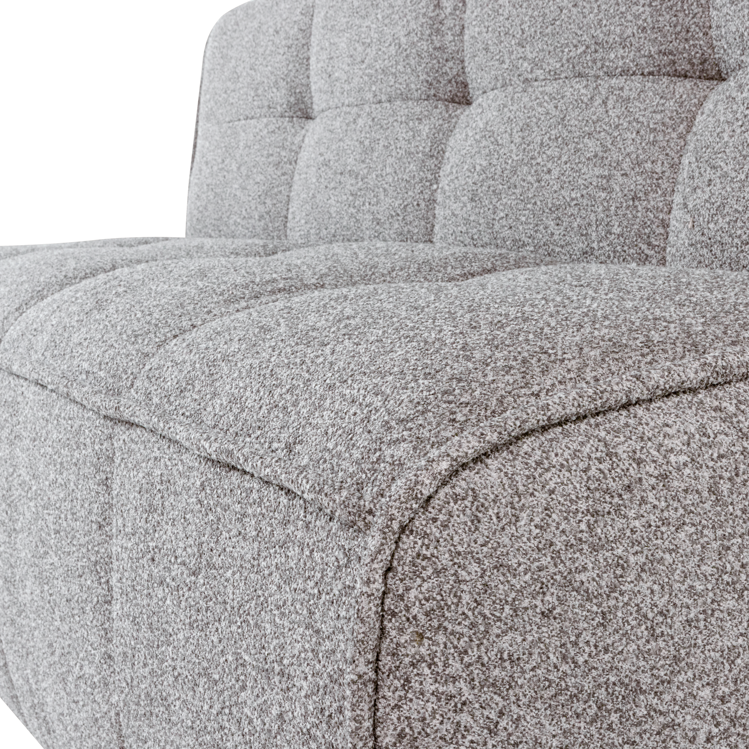 Sofa CLUSTER BENCH - moduł 3-osobowy szary bouclé