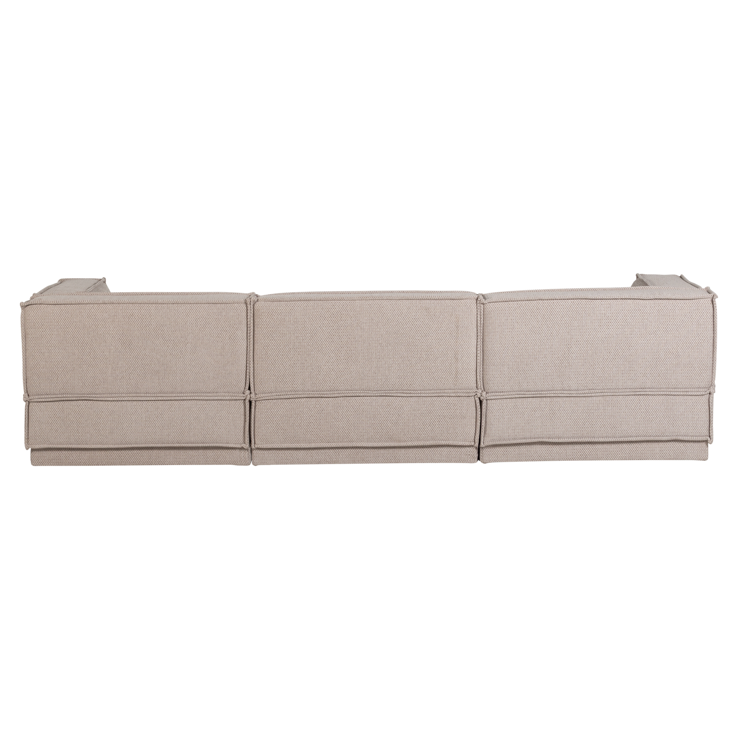 Left-facing Corner Sofa MANU in Beige Chenille