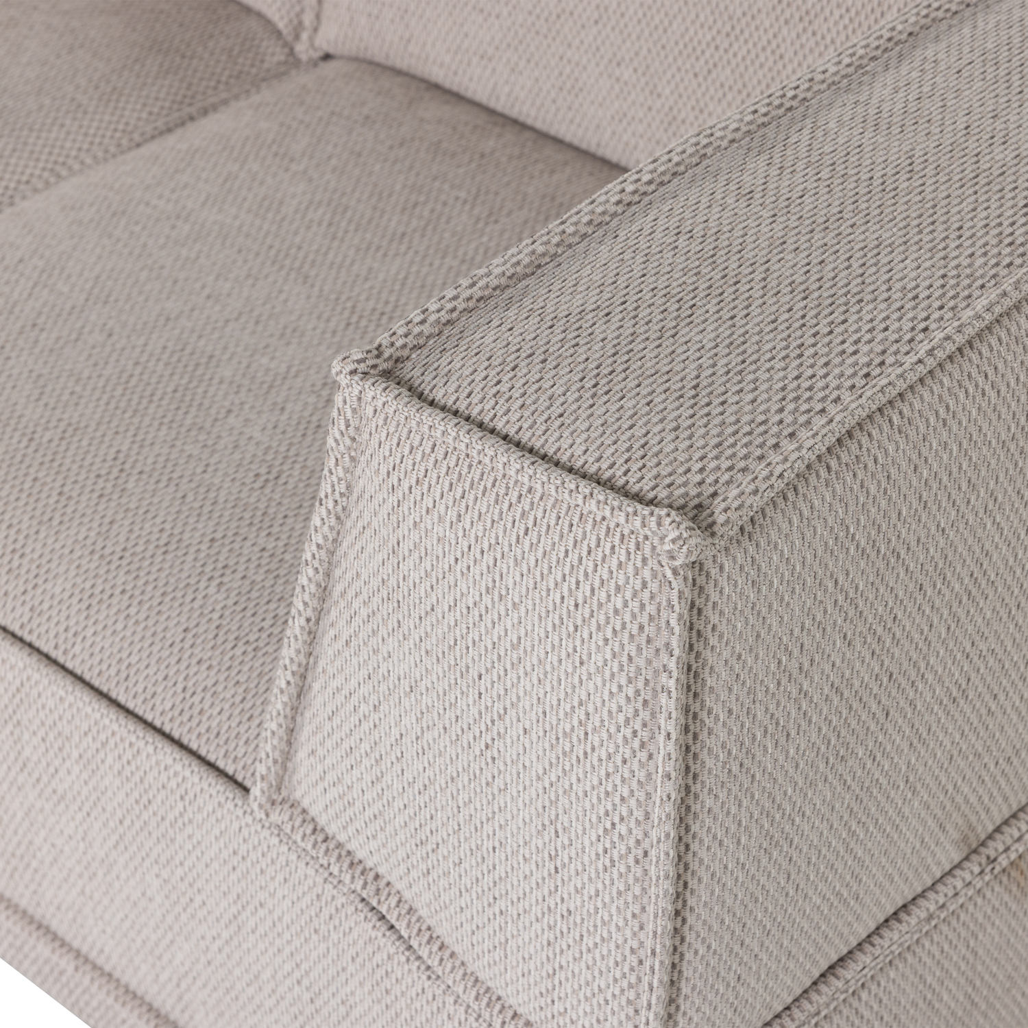 Left-facing Corner Sofa MANU in Beige Chenille