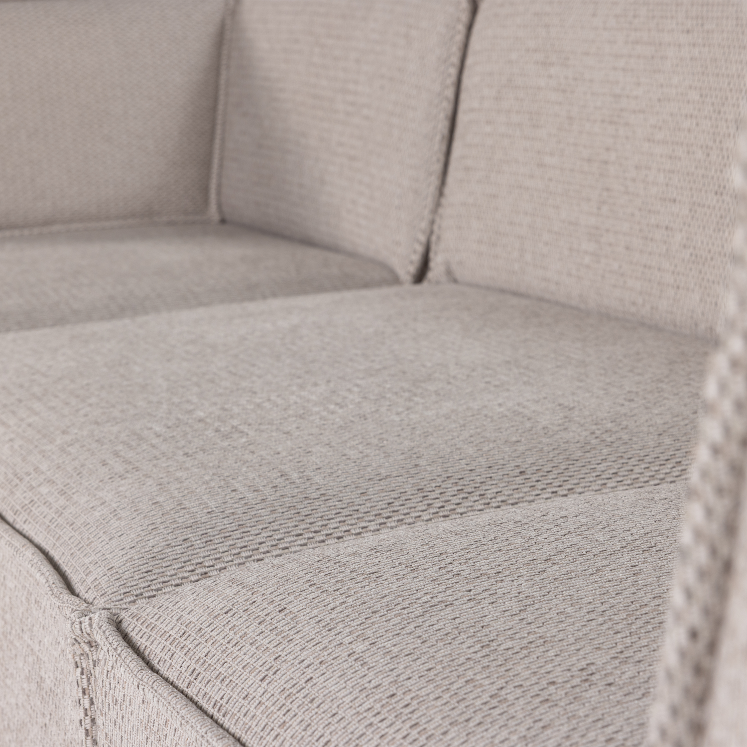 Left-facing Corner Sofa MANU in Beige Chenille