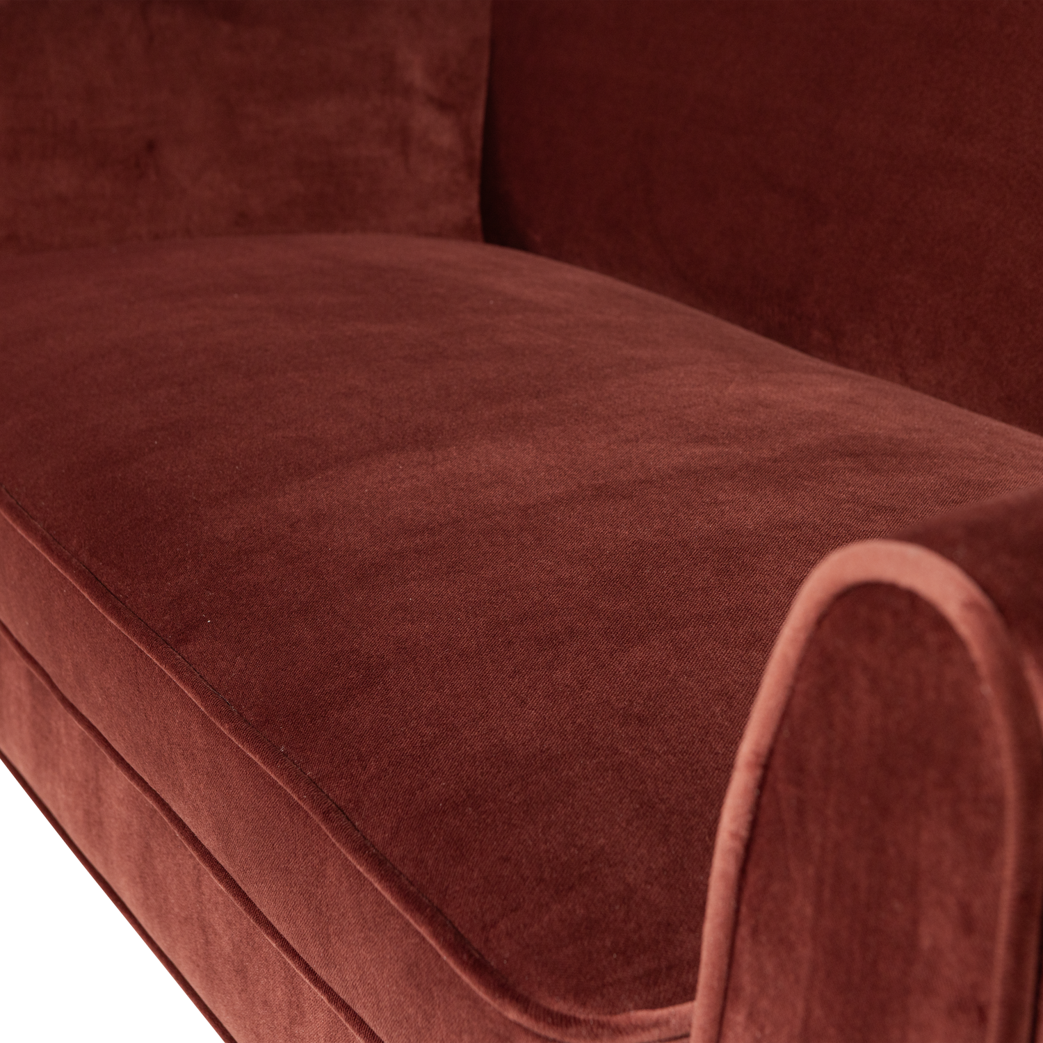 Burgundy Velvet 2-Seater Sofa ROCCO