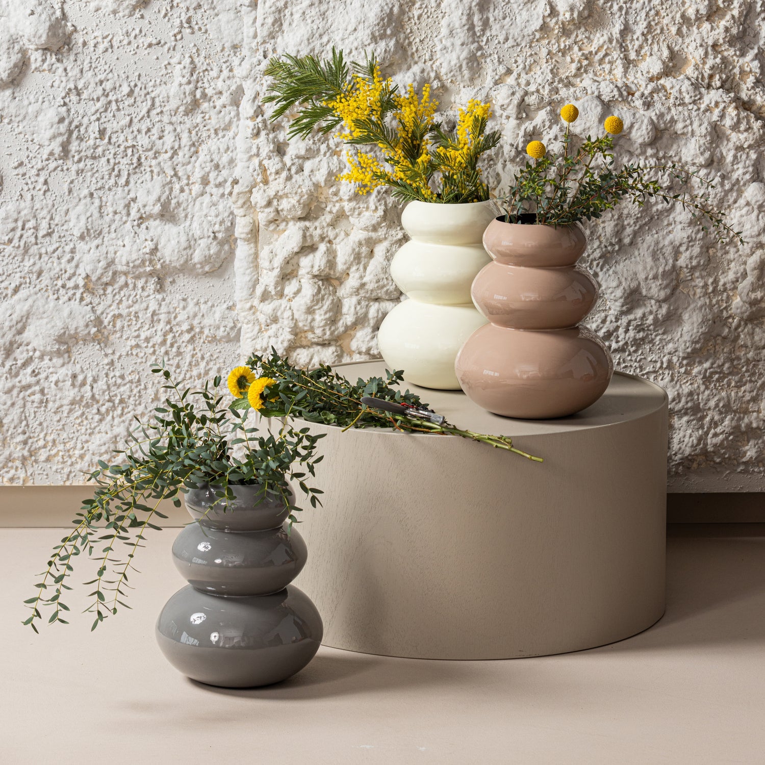 Vase TERA cremiges Beige