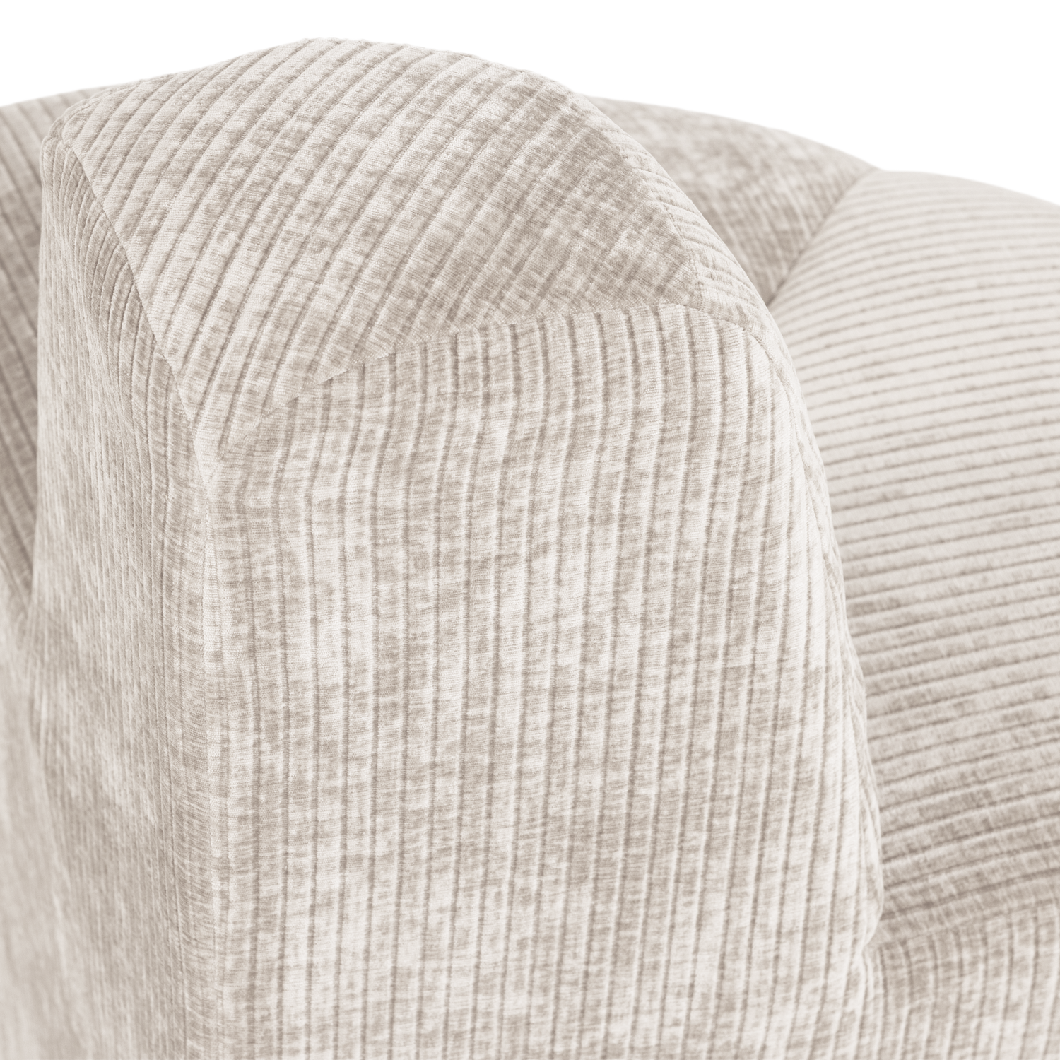 Sofa modułowa MOJO - element narożny zaokrąglony ecru sztruks