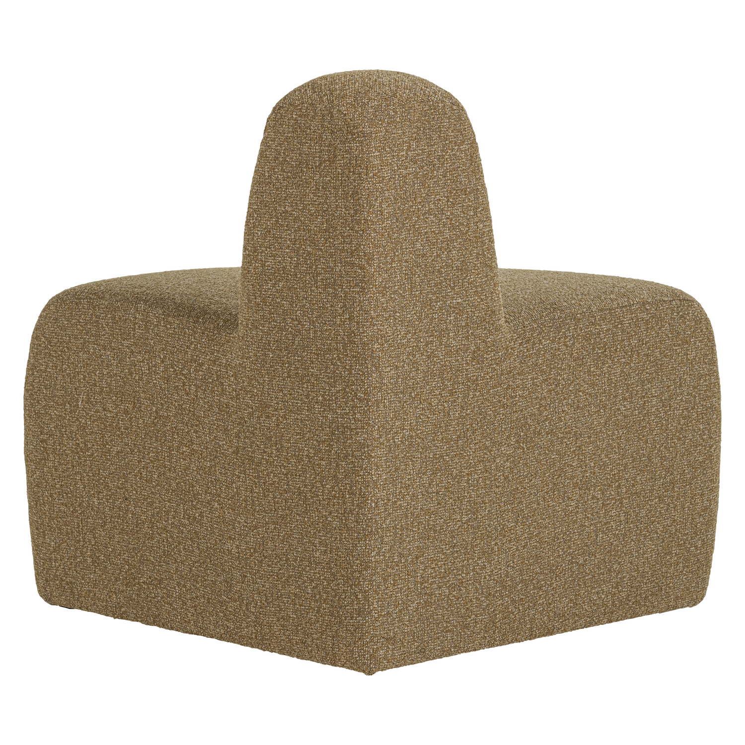 Sofa modułowa MOJO BENCH - element narożny zaokrąglony miodowy bouclé