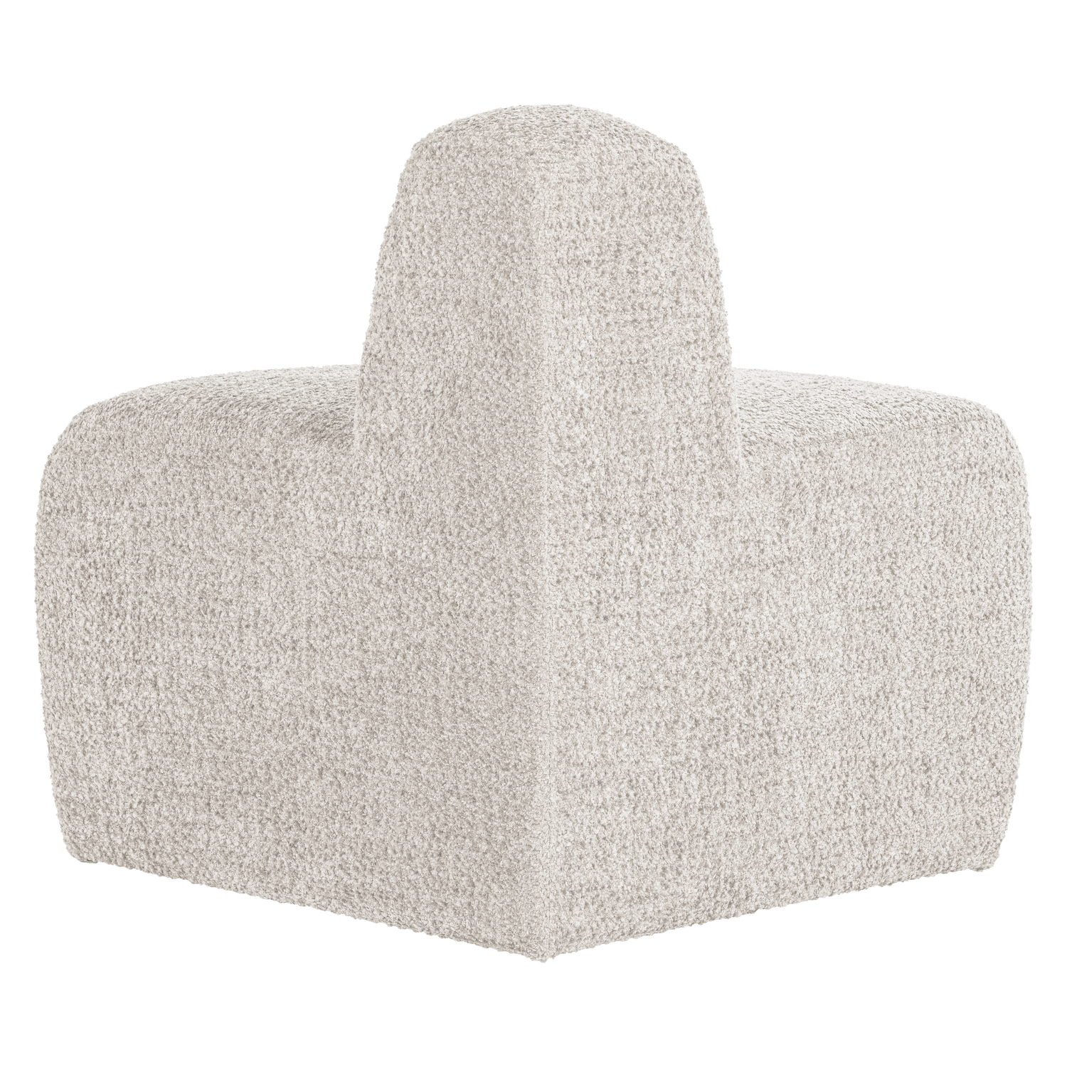 Modulares Sofa MOJO BENCH - abgerundetes Eckelement in Ecru Chenille