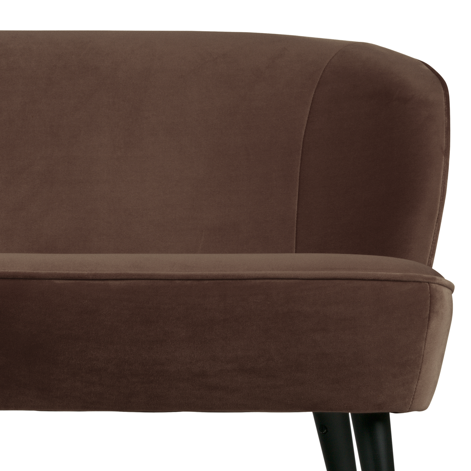 Sofa aus Samt SARA schokoladenbraun