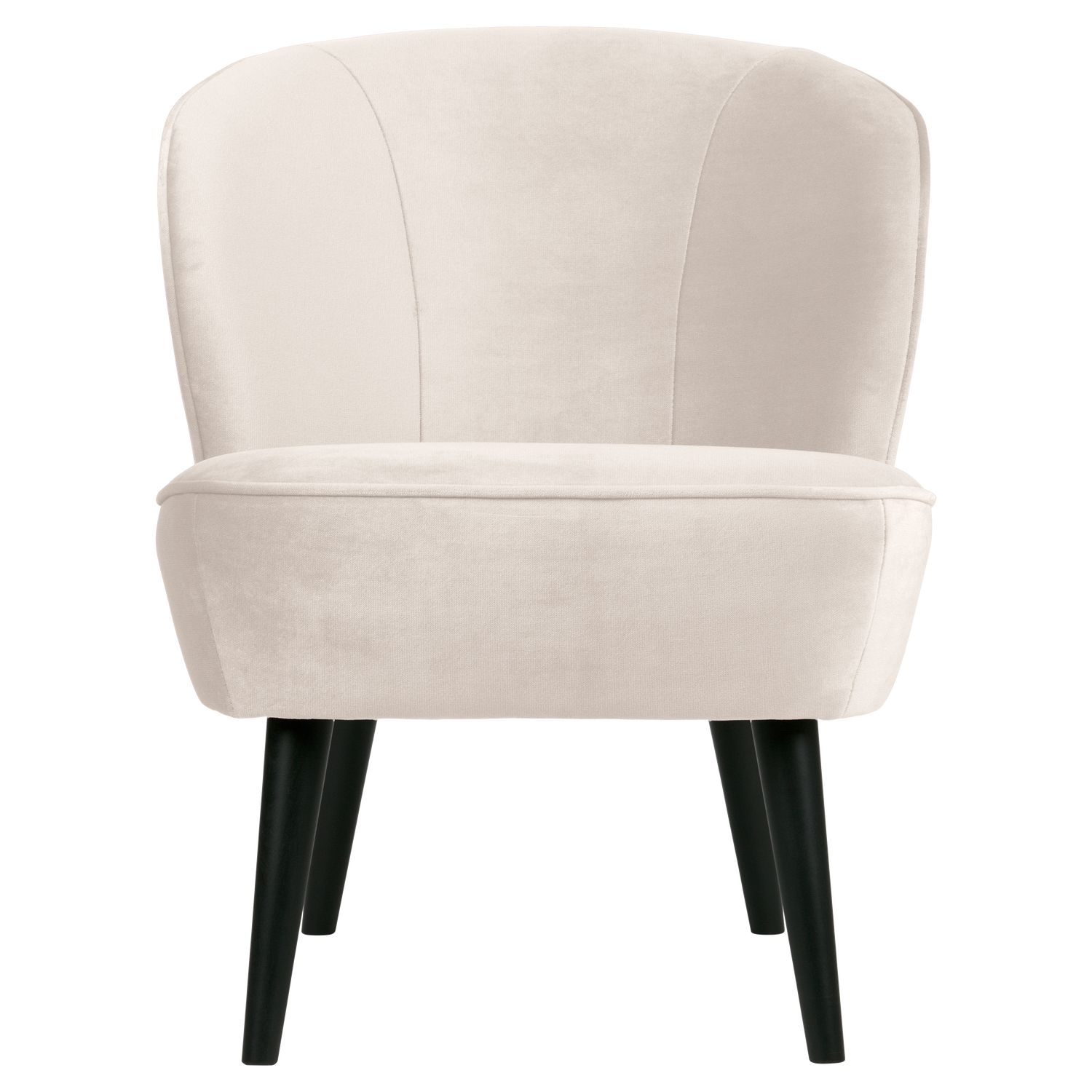 Velvet Armchair SARA Broken White