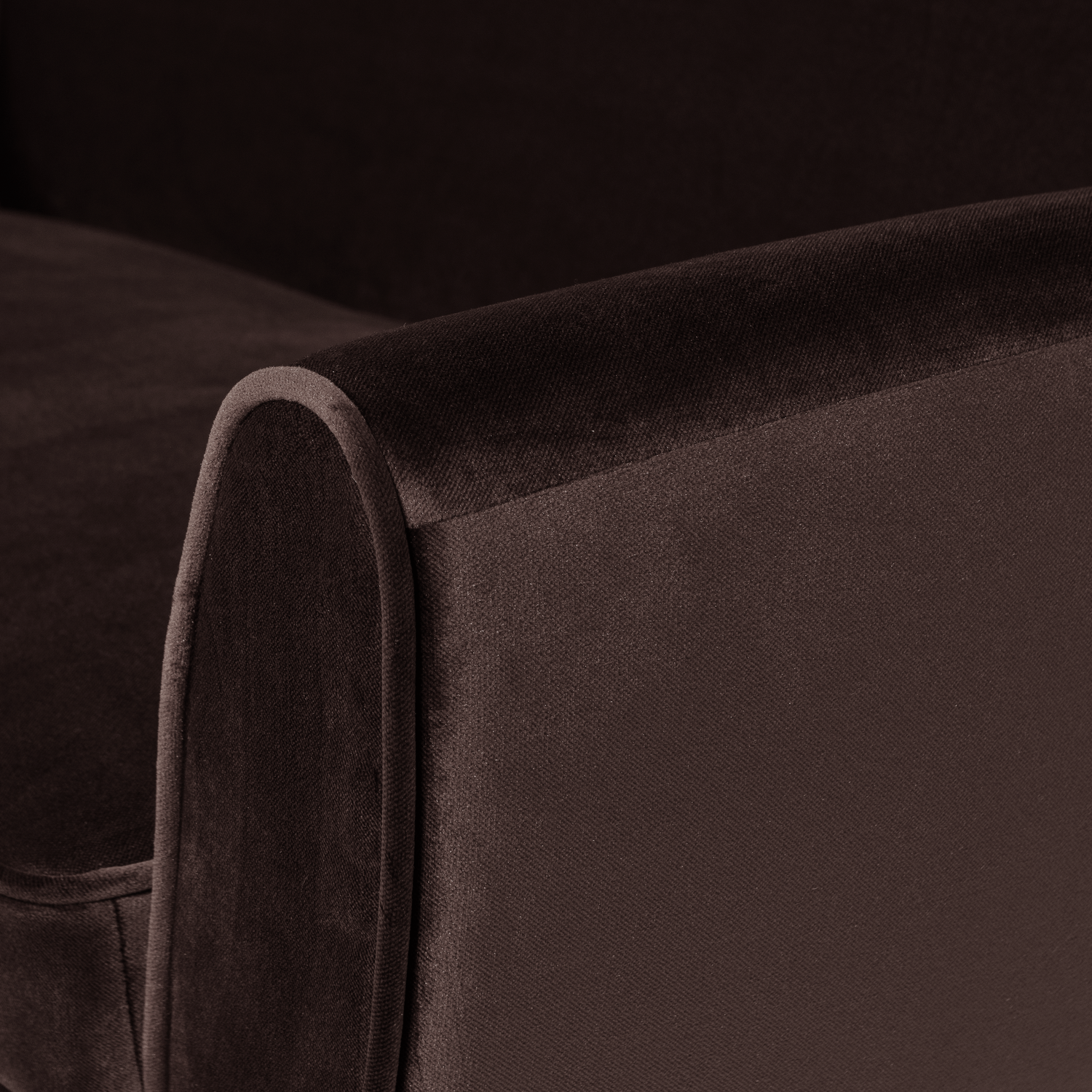 Chocolate 2.5-Seater Velvet Sofa ROCCO