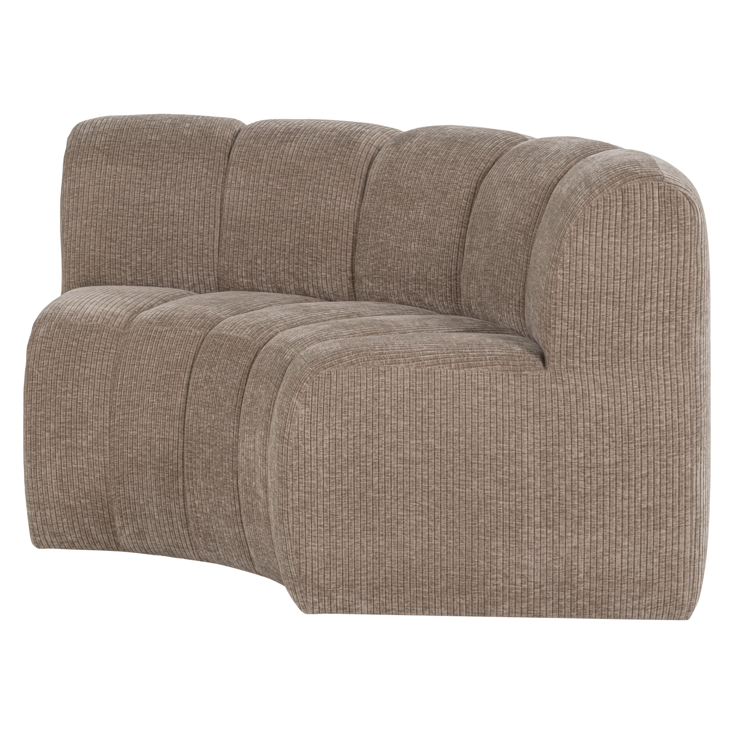 MOJO Modular Sofa - Curved Corner Element in Beige Corduroy