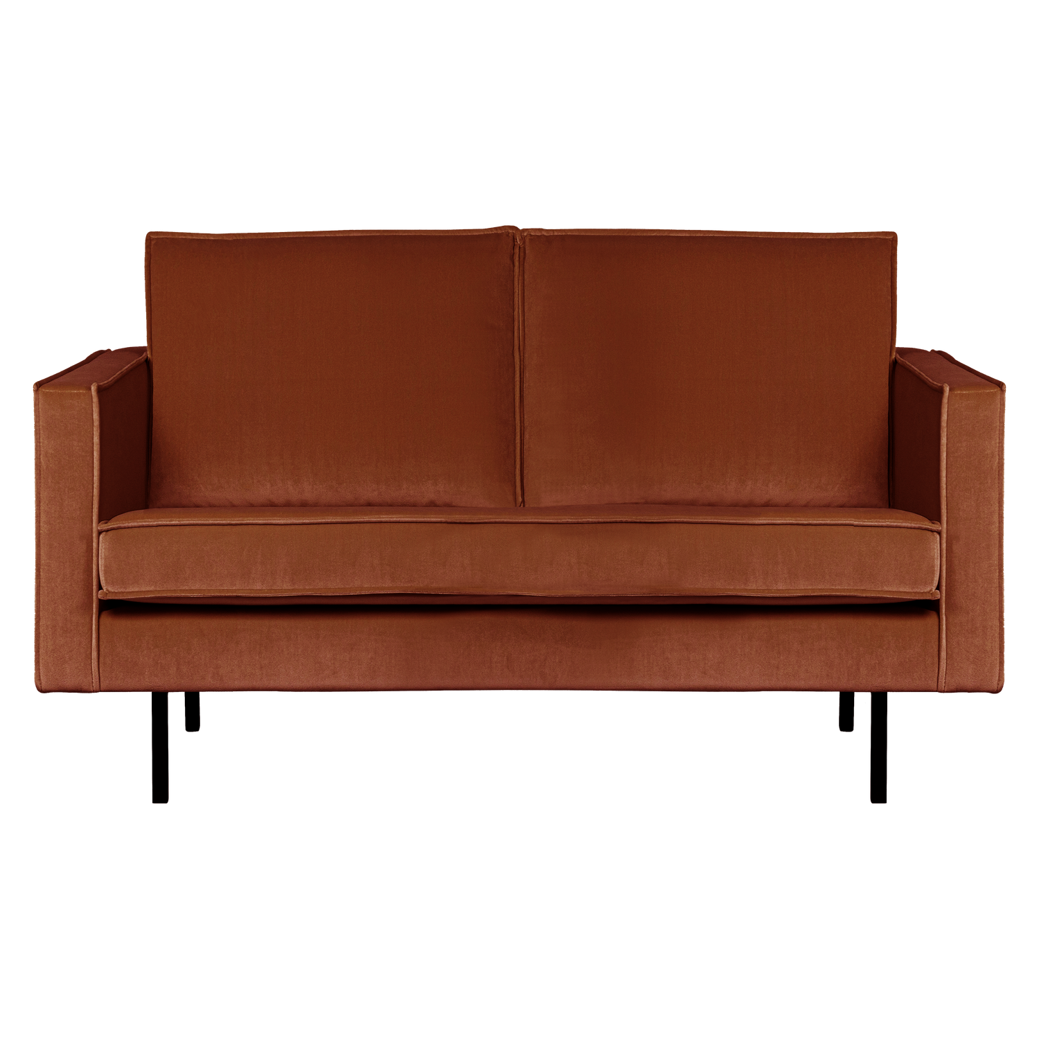 Velvet 2-Seater Sofa RODEO Rust