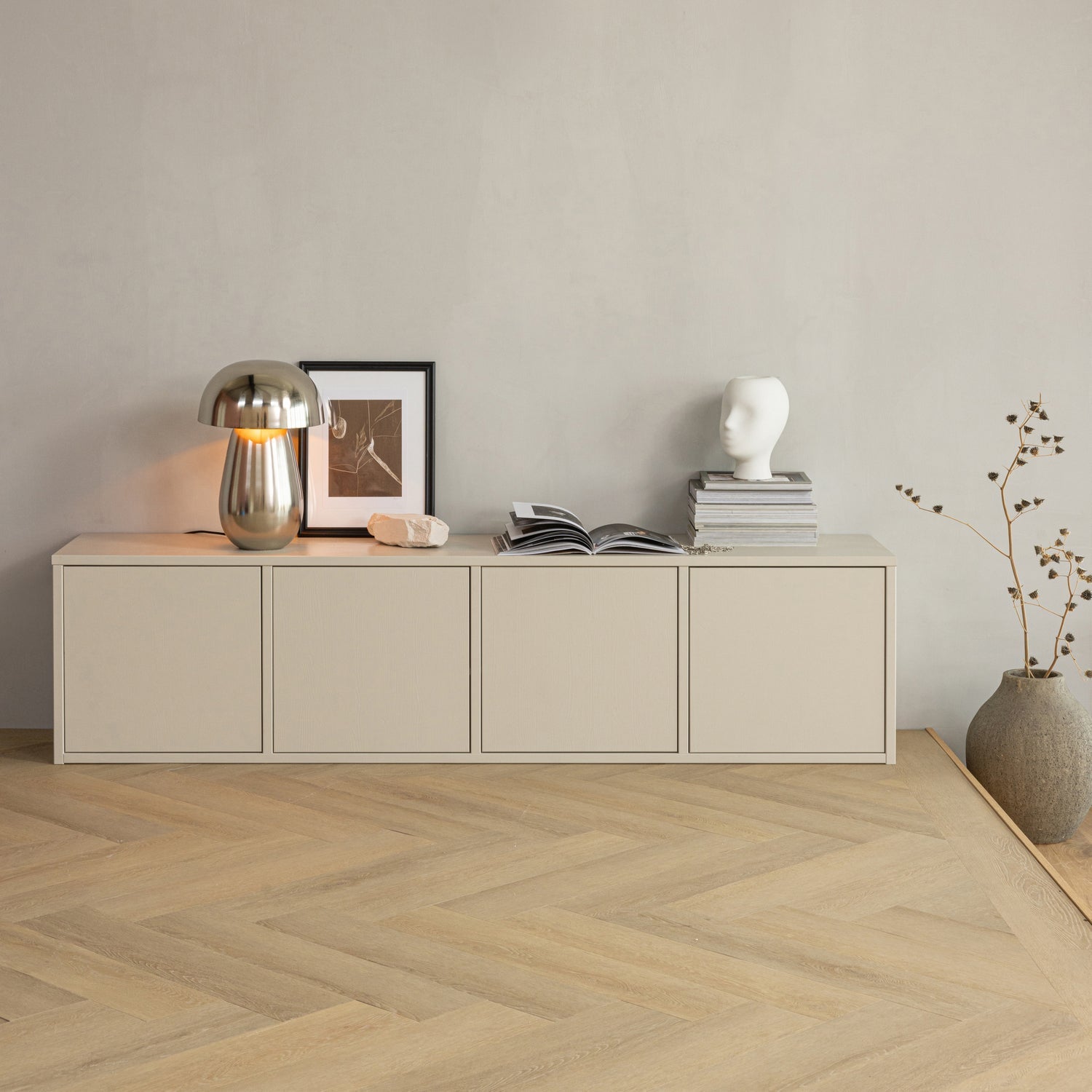 Fernsehschrank MEREL cremefarben