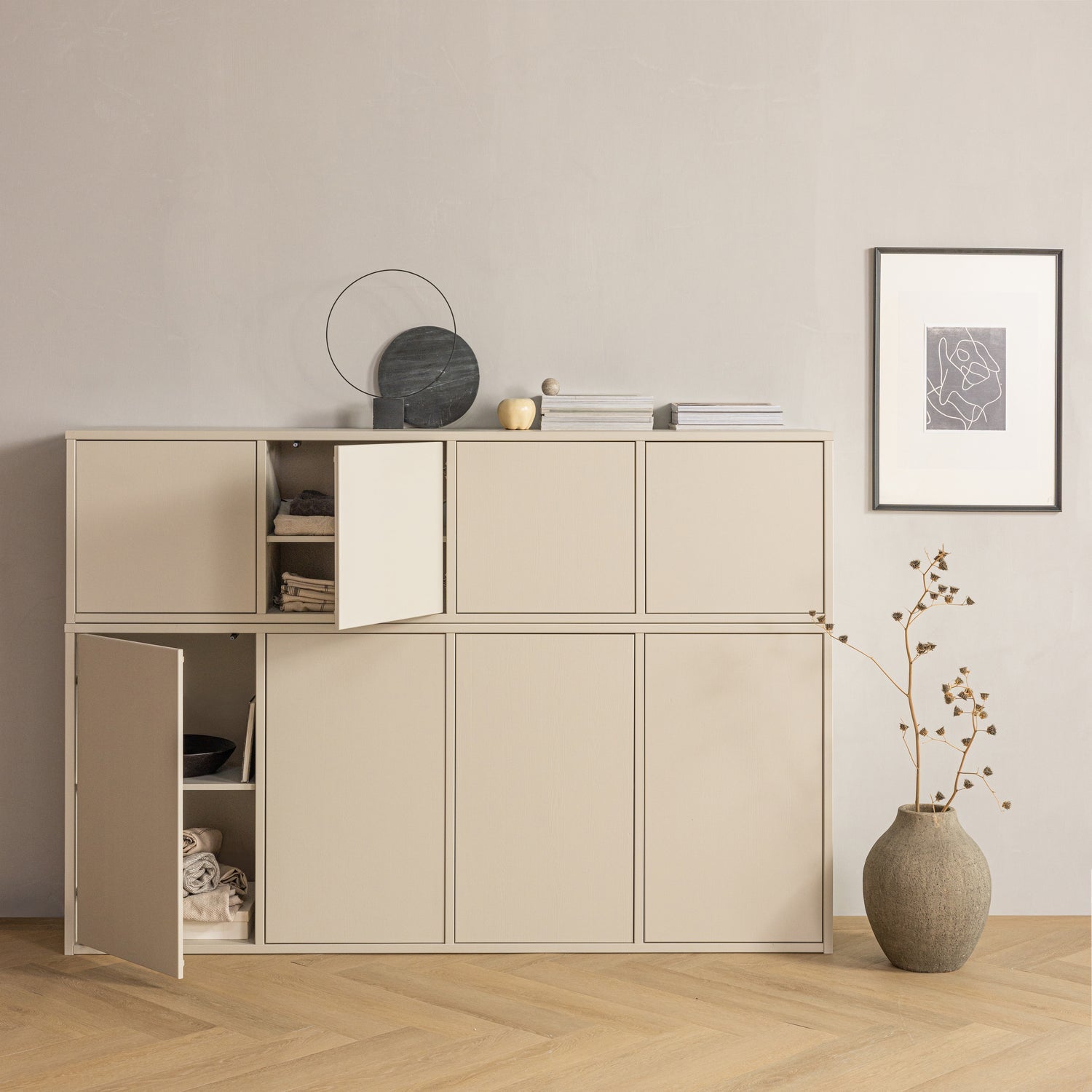 Fernsehschrank MEREL cremefarben