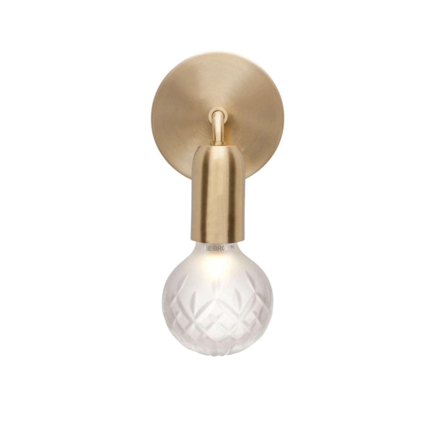 Lampa ścienna CRYSTAL BULB matowe szkło kryształowe z mosiężnym wykończeniem