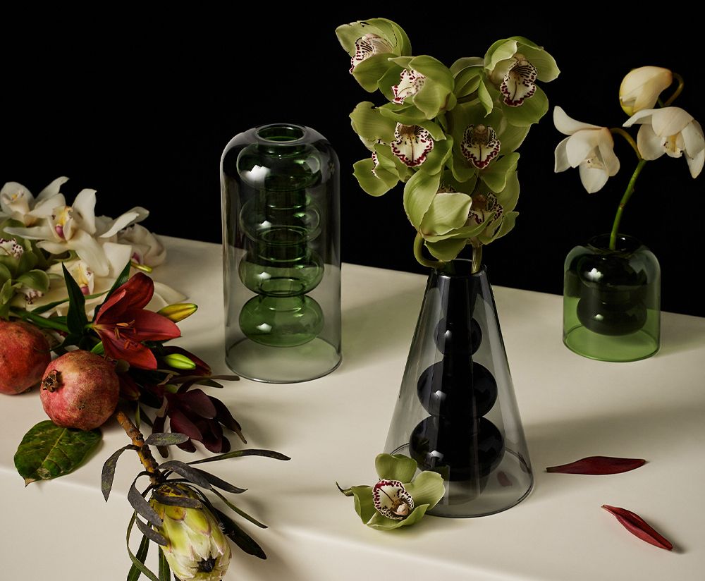 [Bald kommt] Vase Bump Green Glass [Julia] [Amelia Spring]