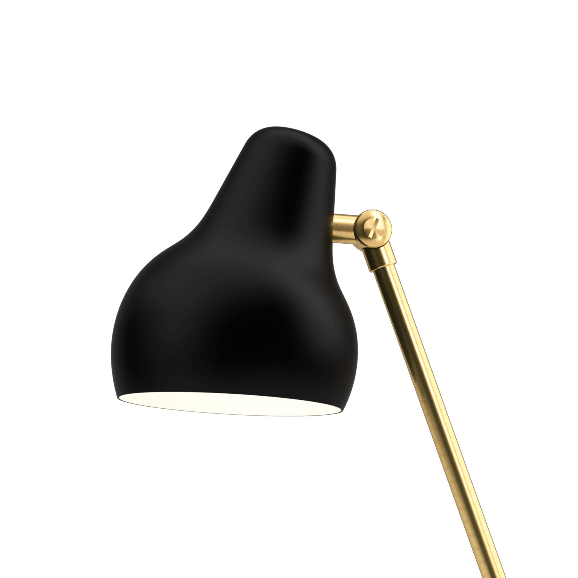 Tischlampe VL 38 schwarz mit goldener Veredelung