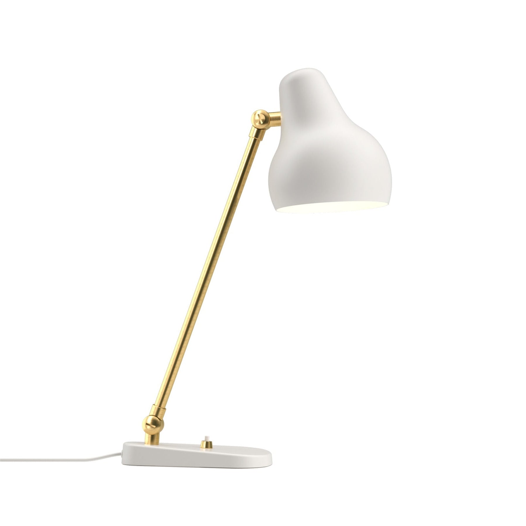 Tischlampe VL 38 weiß mit goldener Veredelung