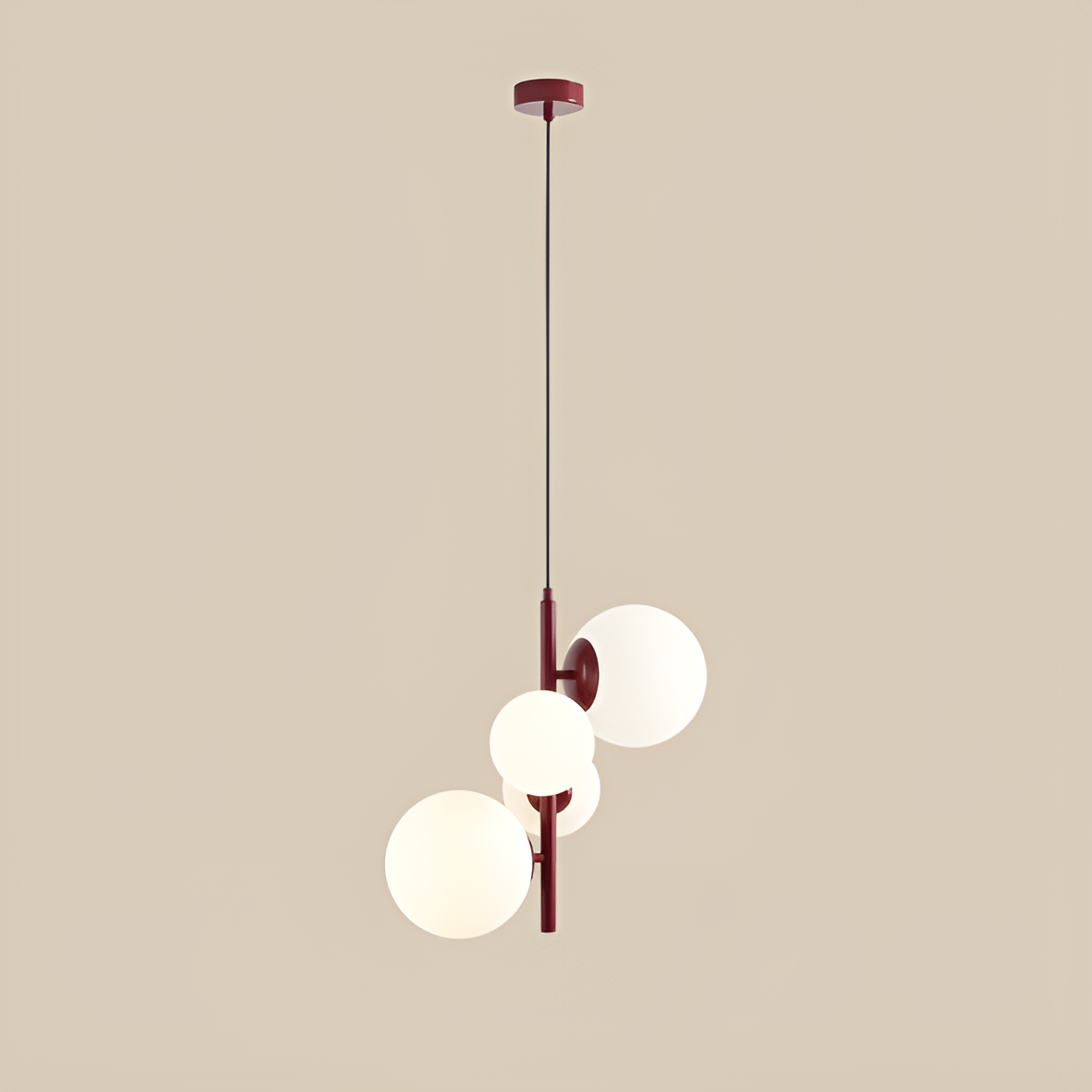 Lampa wisząca BLOOM QUATRO bordowy