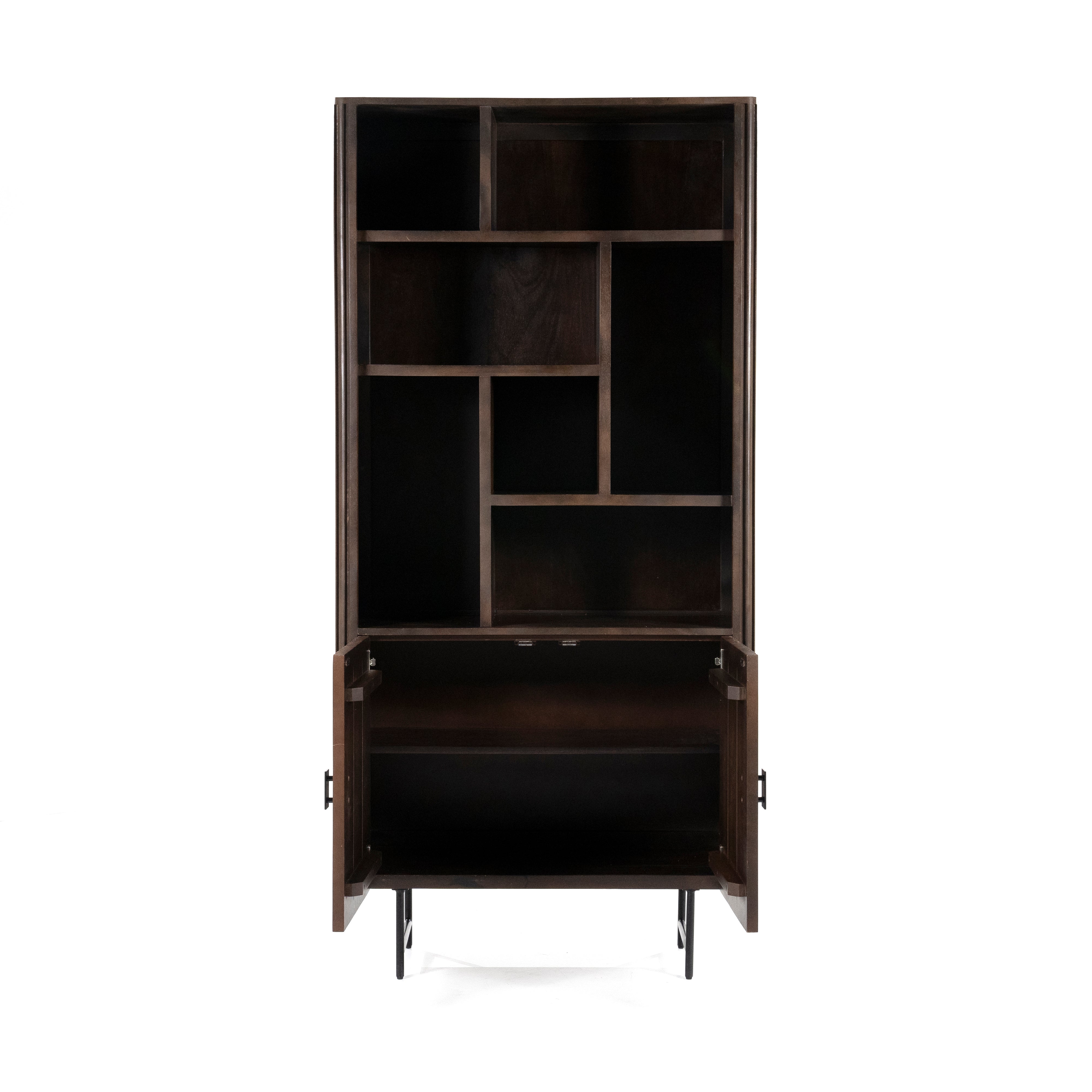 REMI Shelf dark brown mango wood