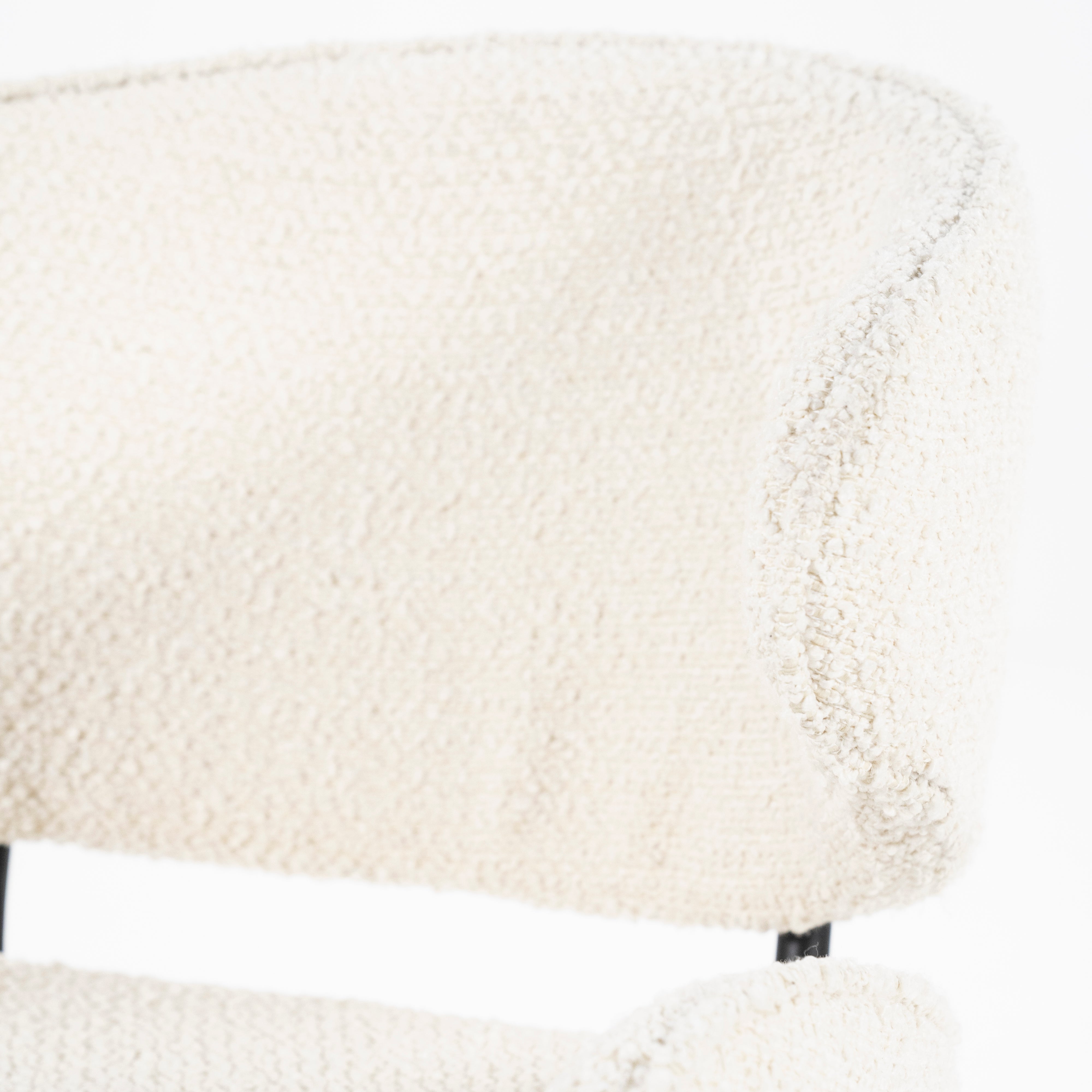 Krzesło TESS kremowy z czarną podstawą