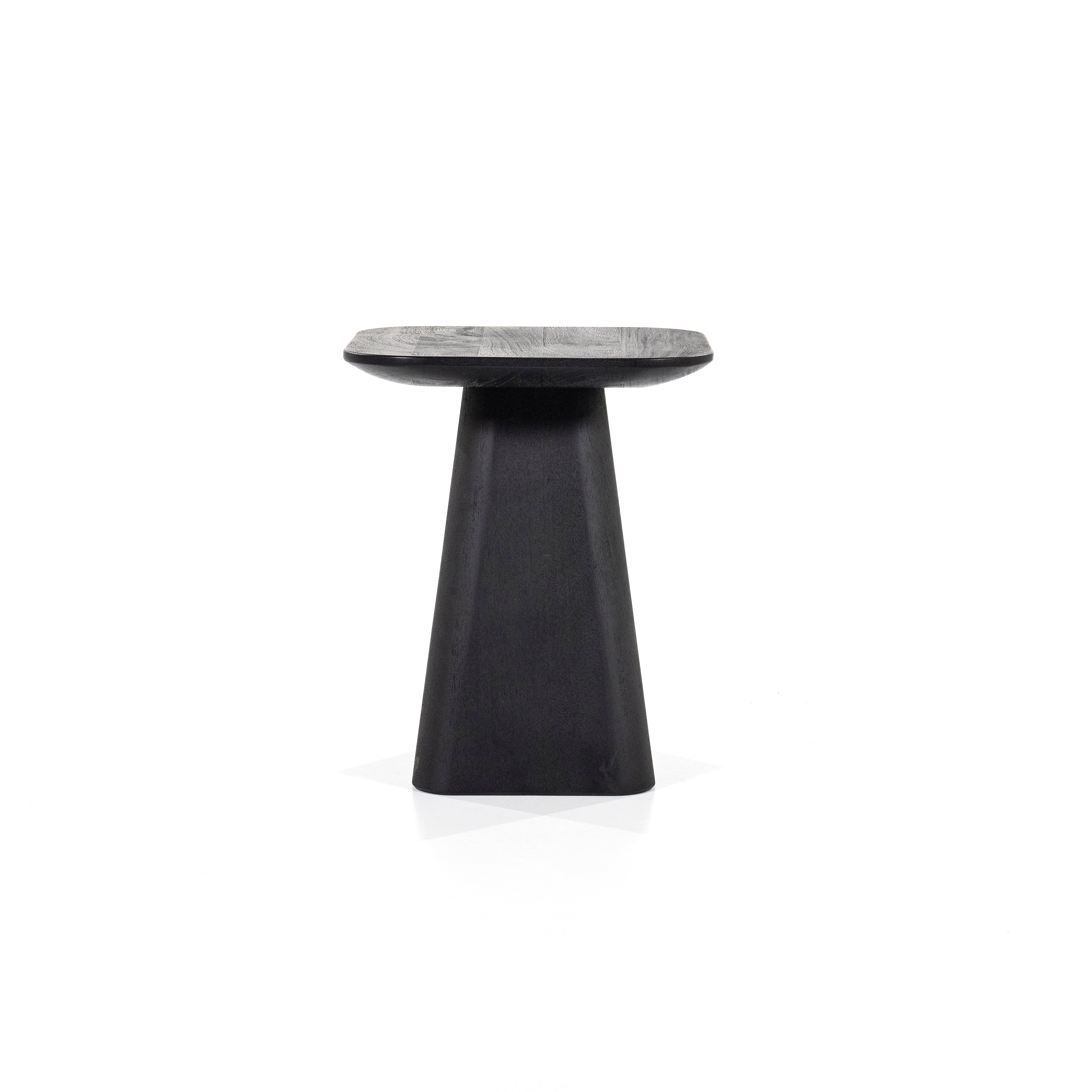 ARON Side Table Black Mango Wood