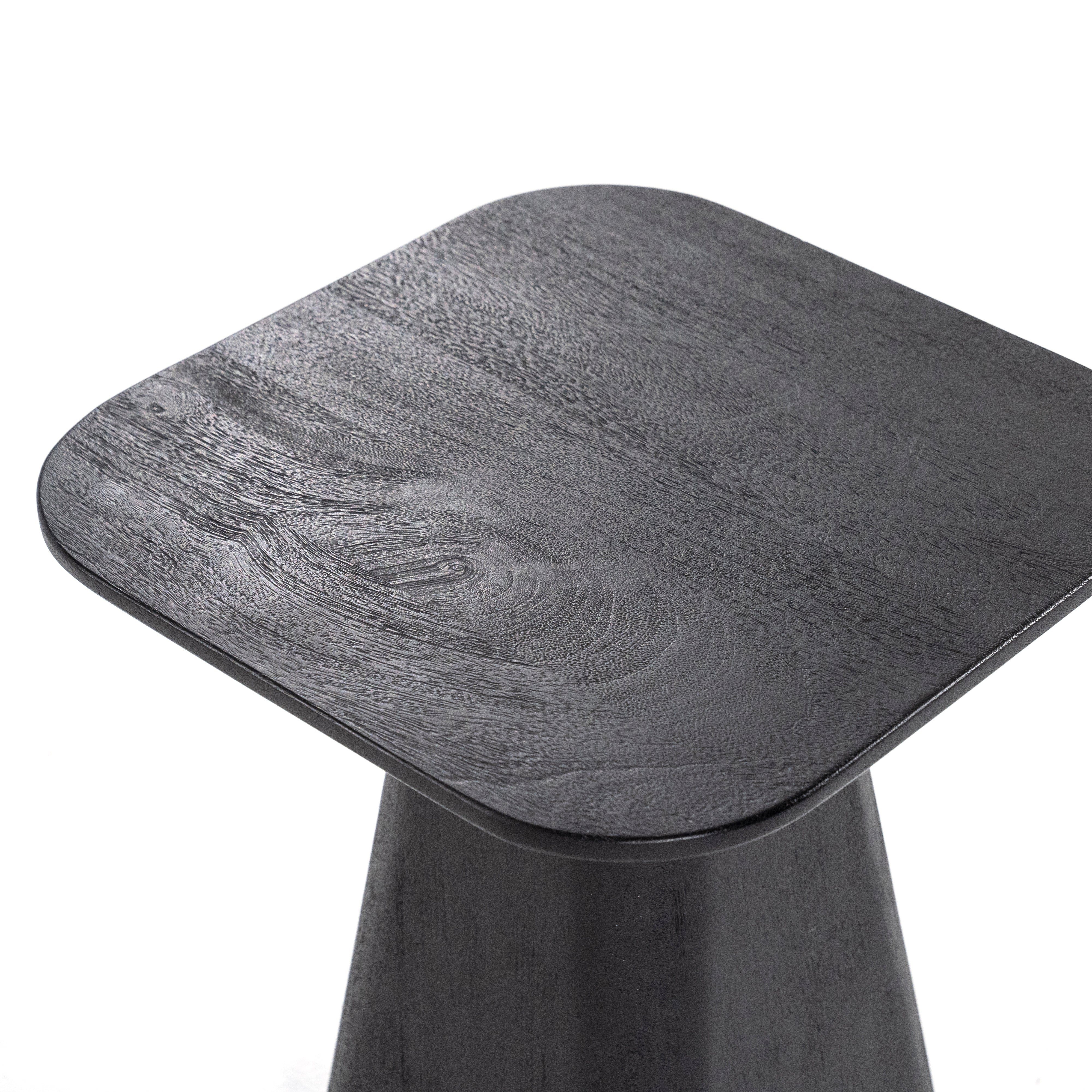 ARON Side Table Black Mango Wood