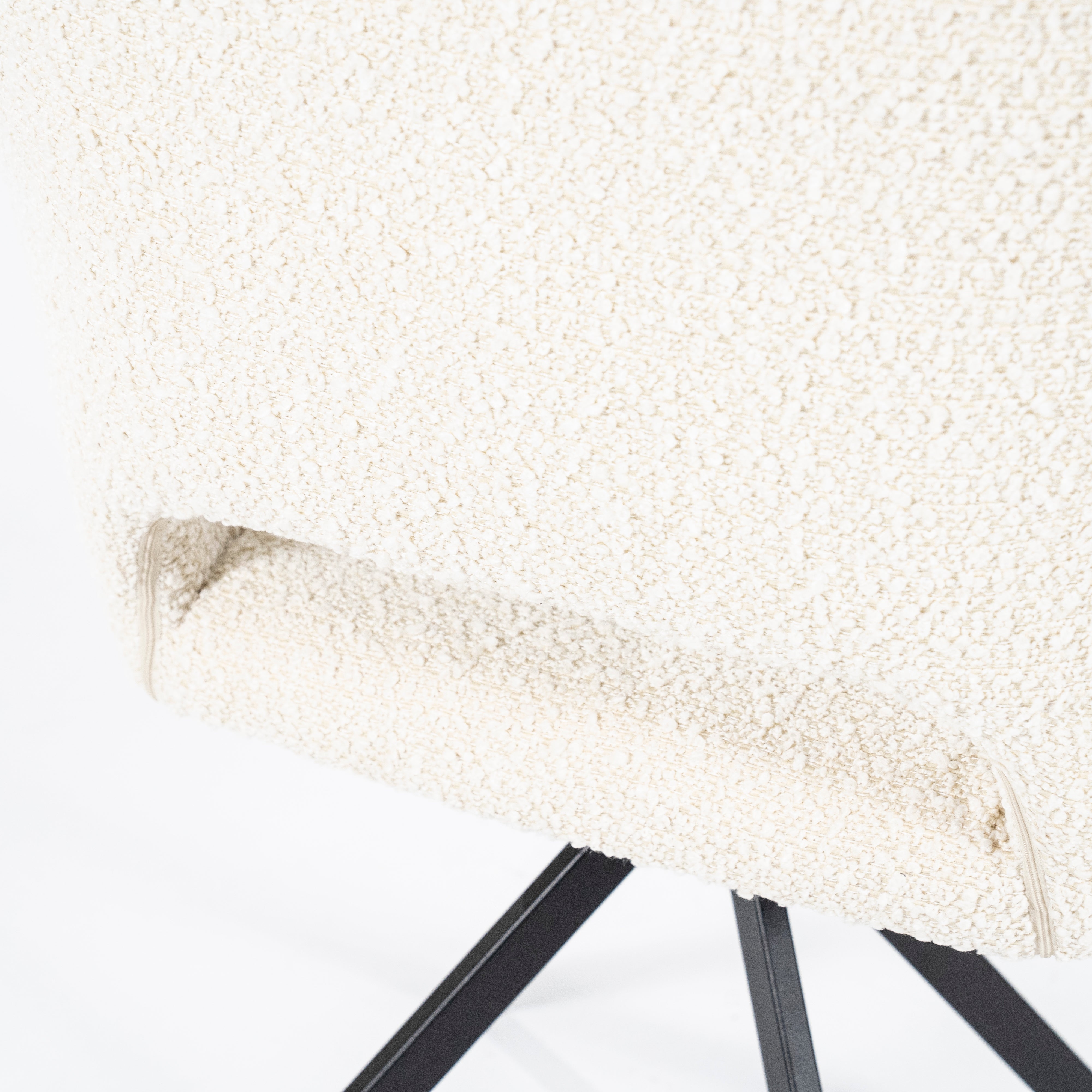 Krzesło FABIO beżowy z czarną podstawą