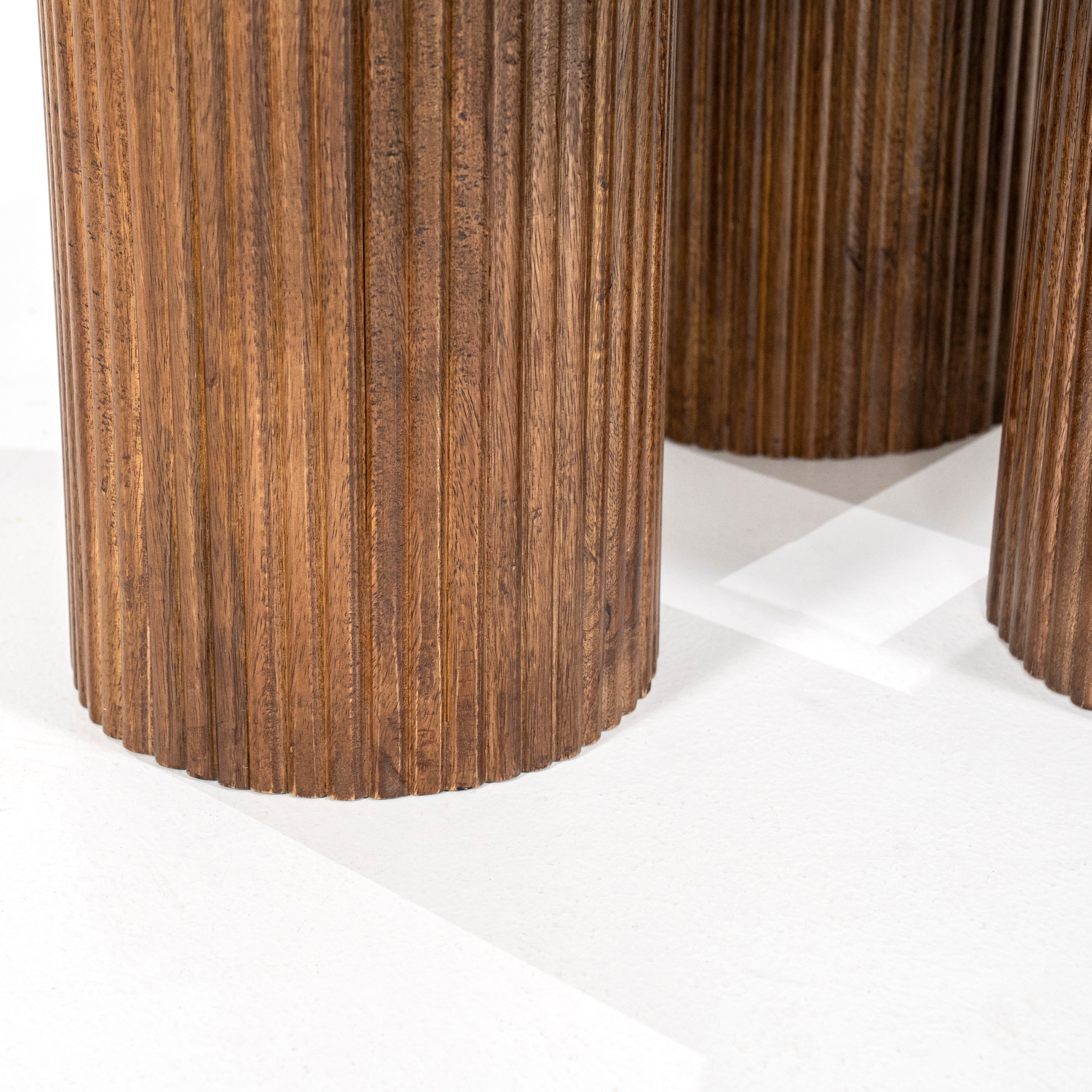 XAVI coffee table made of mango wood with a marble top